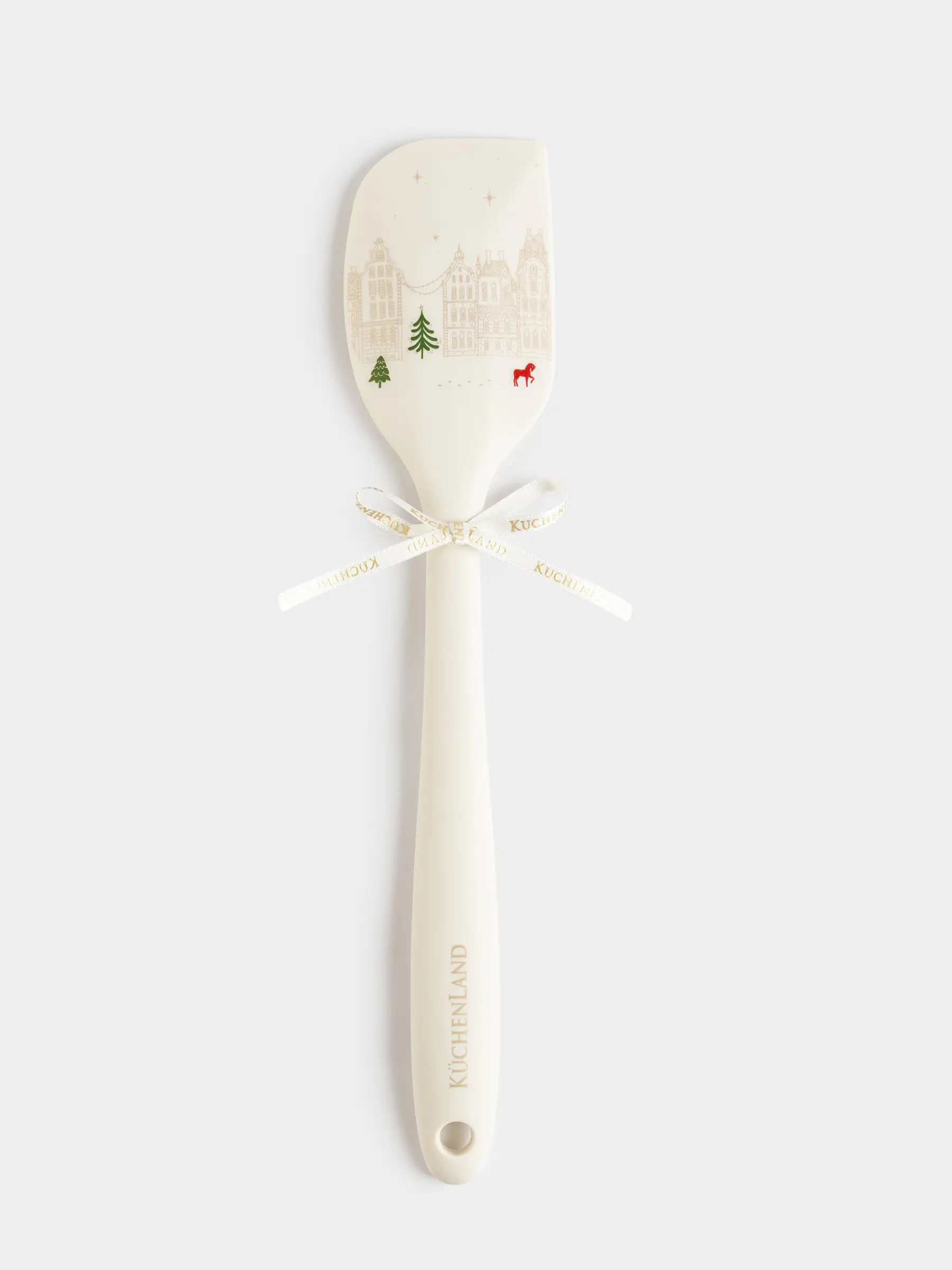 Қалақша, 27 см, силикон, сүт түстес, Қысқы қала, Snow sparks