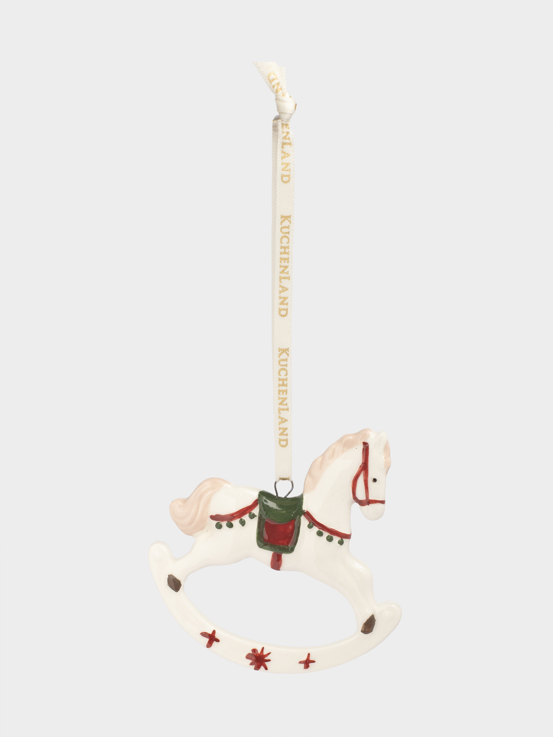 Шырша ойыншығы, 7 см, фарфор P, ақ, Жылқы, Figure christmas, image-2