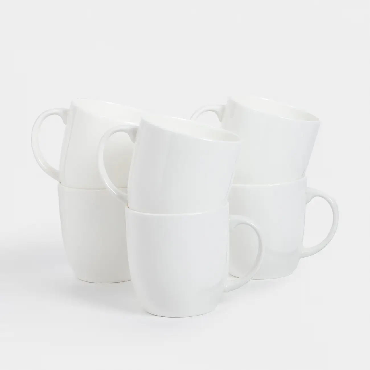 Саптыаяқ, 370 мл, 6 дана, фарфор F, ақ, Ideal white