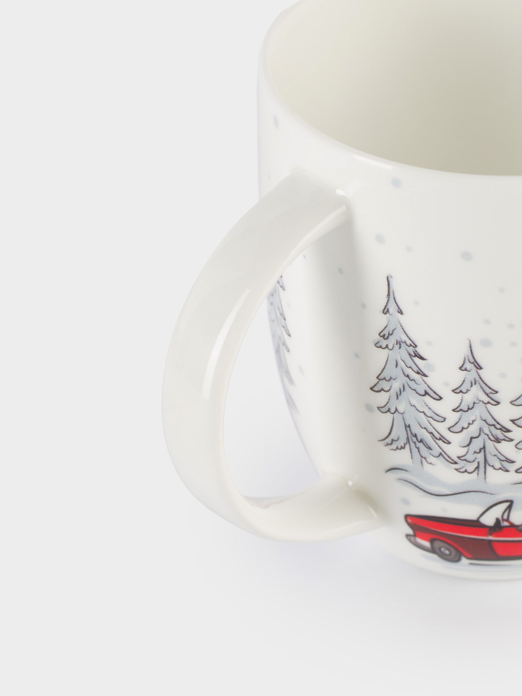 Саптыаяқ, 400 мл, фарфор F, ақ, Ормандағы көлік, Red car, image-4