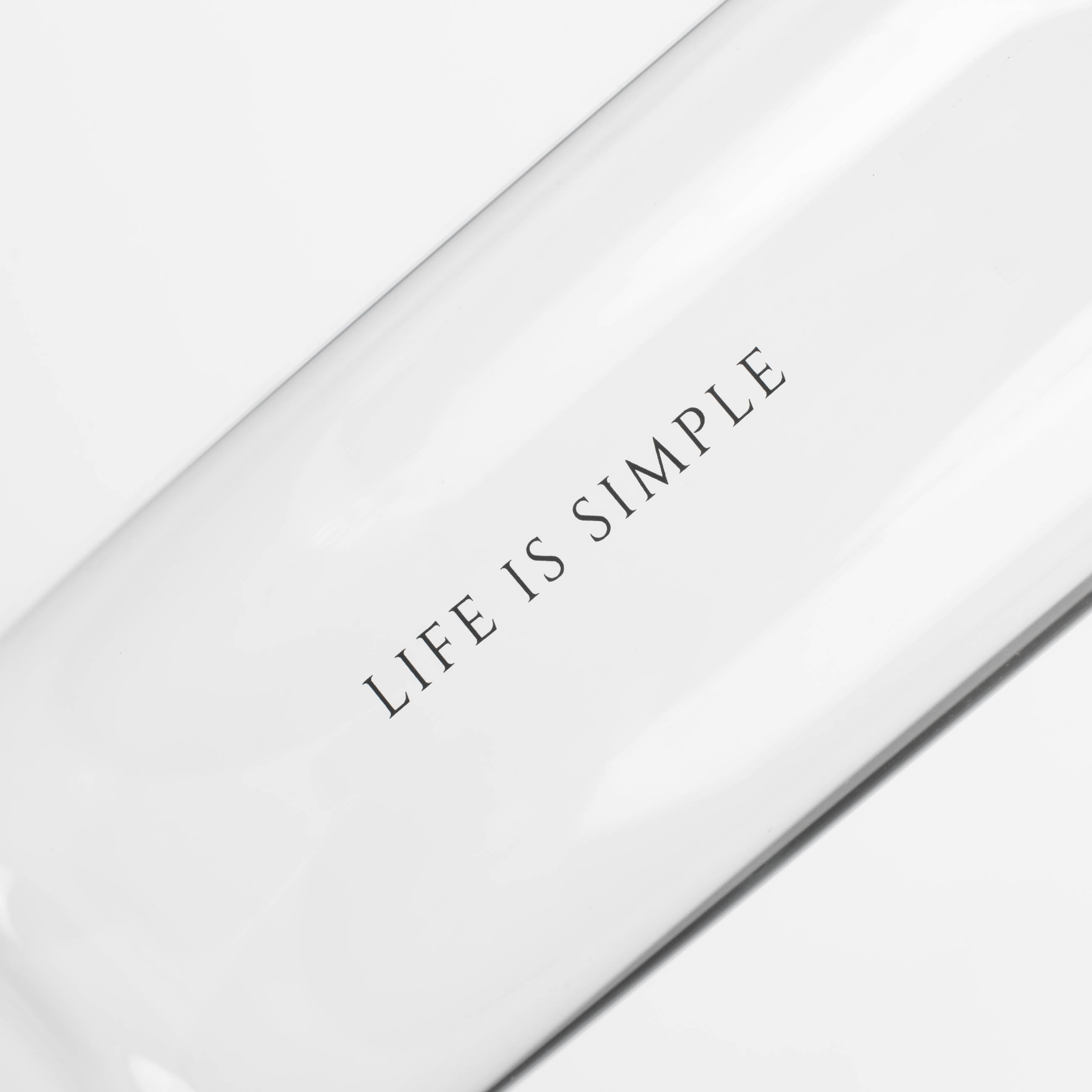 Сусын бөтелкесі, 1,25 л, шыны Б/тығын, Life is simple, Clear font изображение № 5