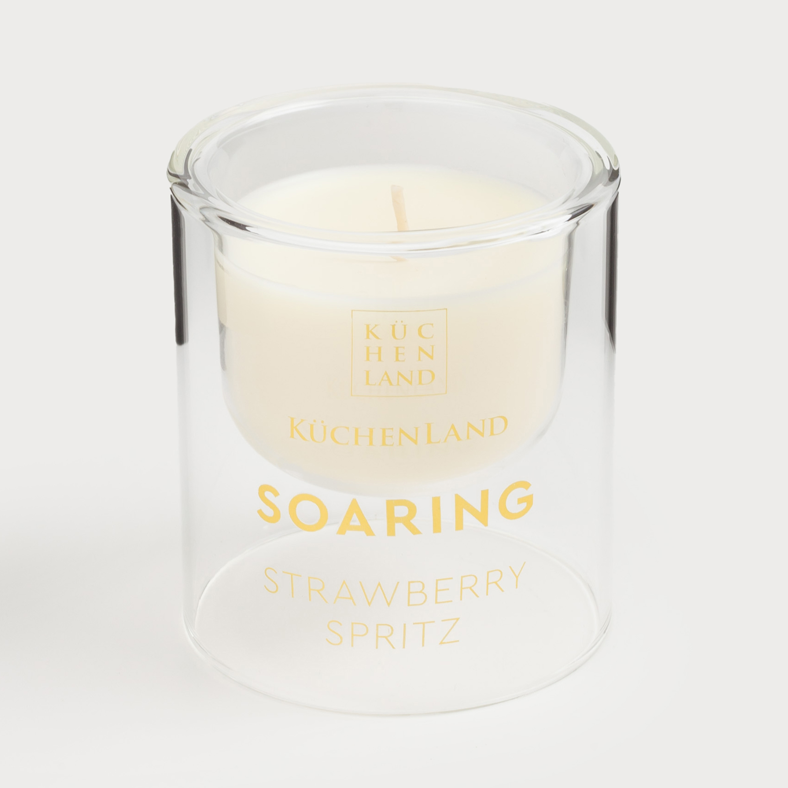 Хош иісті шам, 9 см, шам ұстағышта, әйнек, Strawberry Spritz, Soaring, image-0