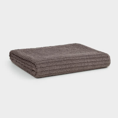 Полотенце, 50х90 см, хлопок, коричневое, Объемные полосы, Stripes cotton ,image-0