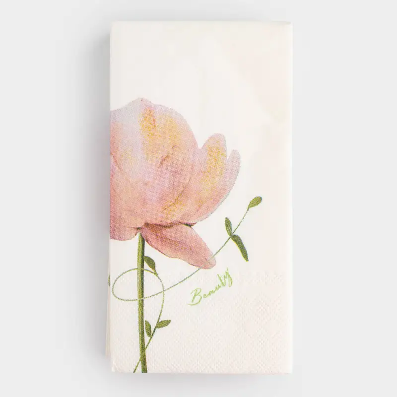 Салфетки бумажные, 33х33 см, 20 шт, прямоугольные, белые, Пион, Peony gold ,image-0
