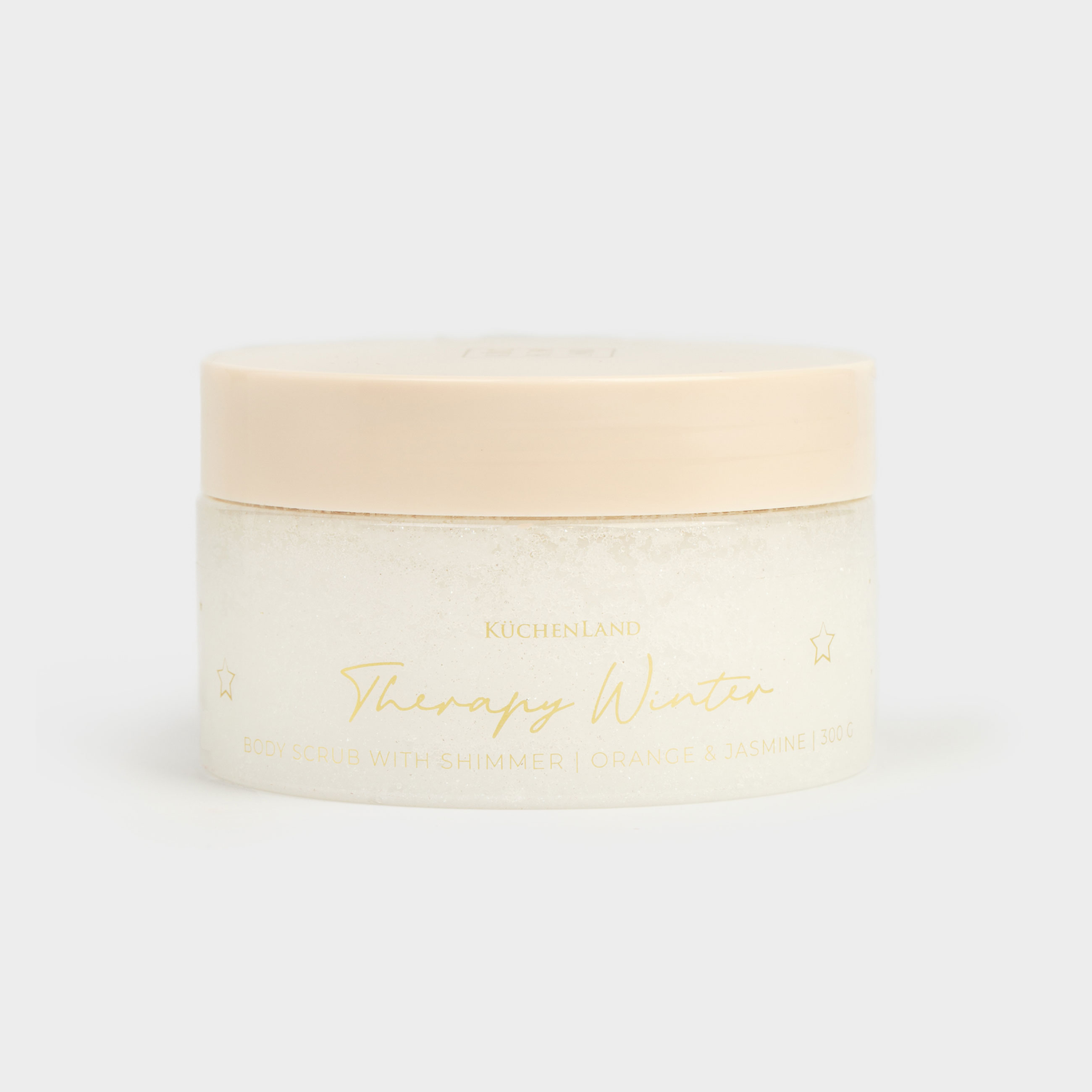 Денеге арналған скраб, 300 г, ылғалдандырады, шиммері бар, апельсин/ақжұпар, күміс, Therapy winter