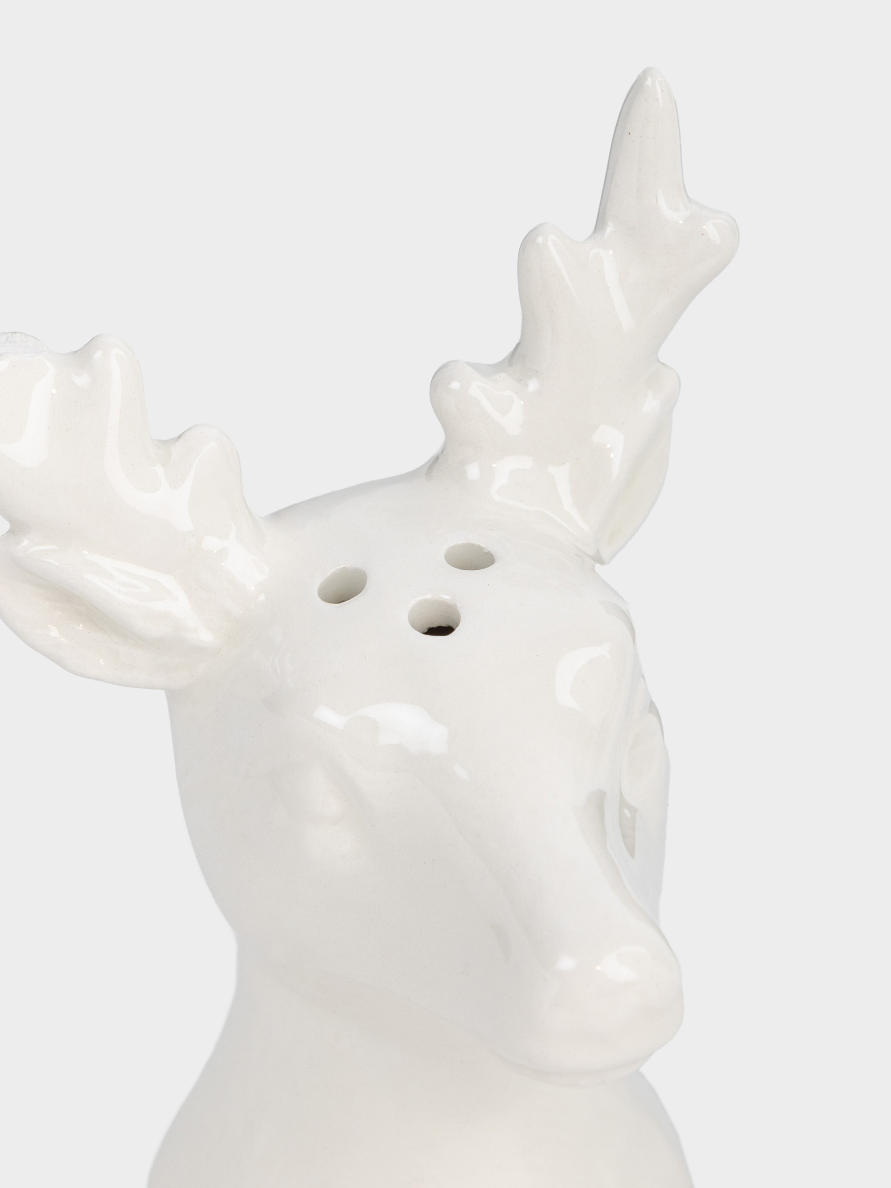 Тұз немесе бұрышқа арналған ыдыс, 9 см, керамика, ақ, Бұғы, Forest deers, image-3