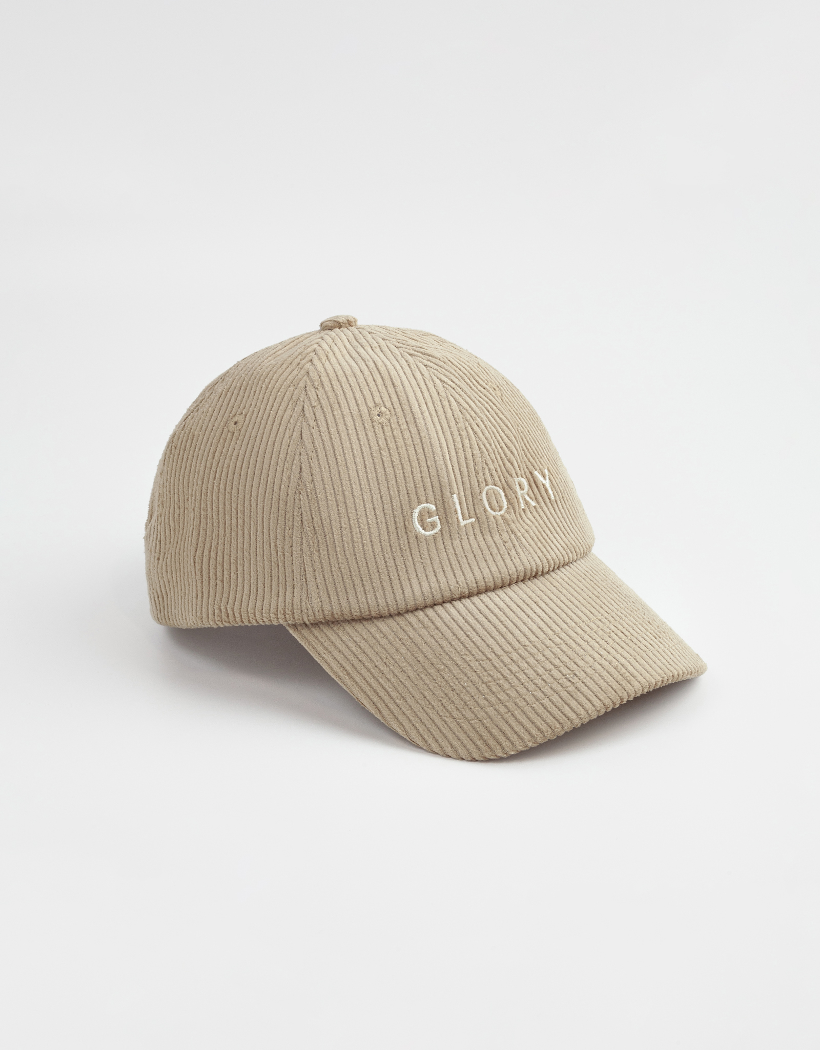 Бейсболка, 58 см, единый размер, в рубчик, вельвет, бежевая, Glory, Velvet cap, image-1