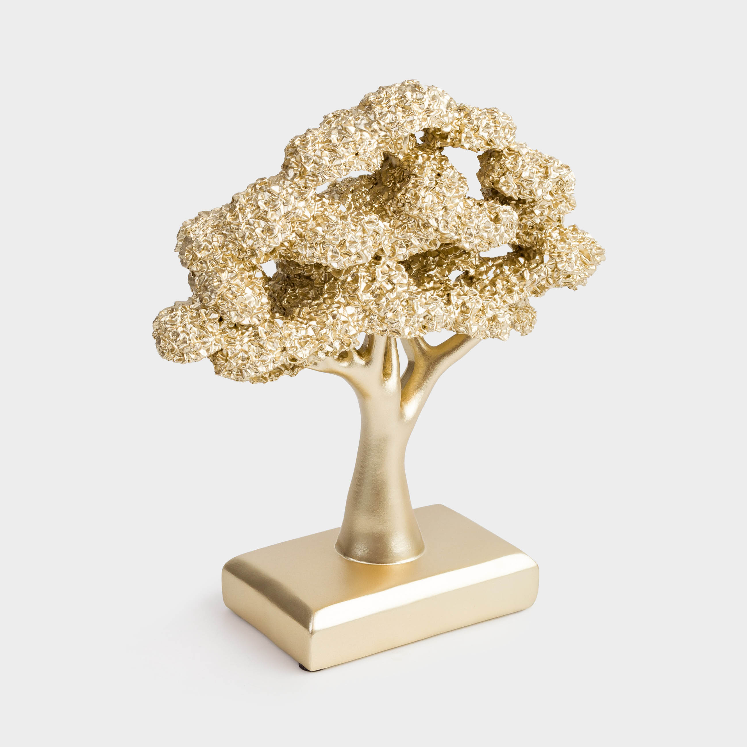 Статуэтка, 20 см, полирезин, золотистая, Бонсай, Wood gold, image-2