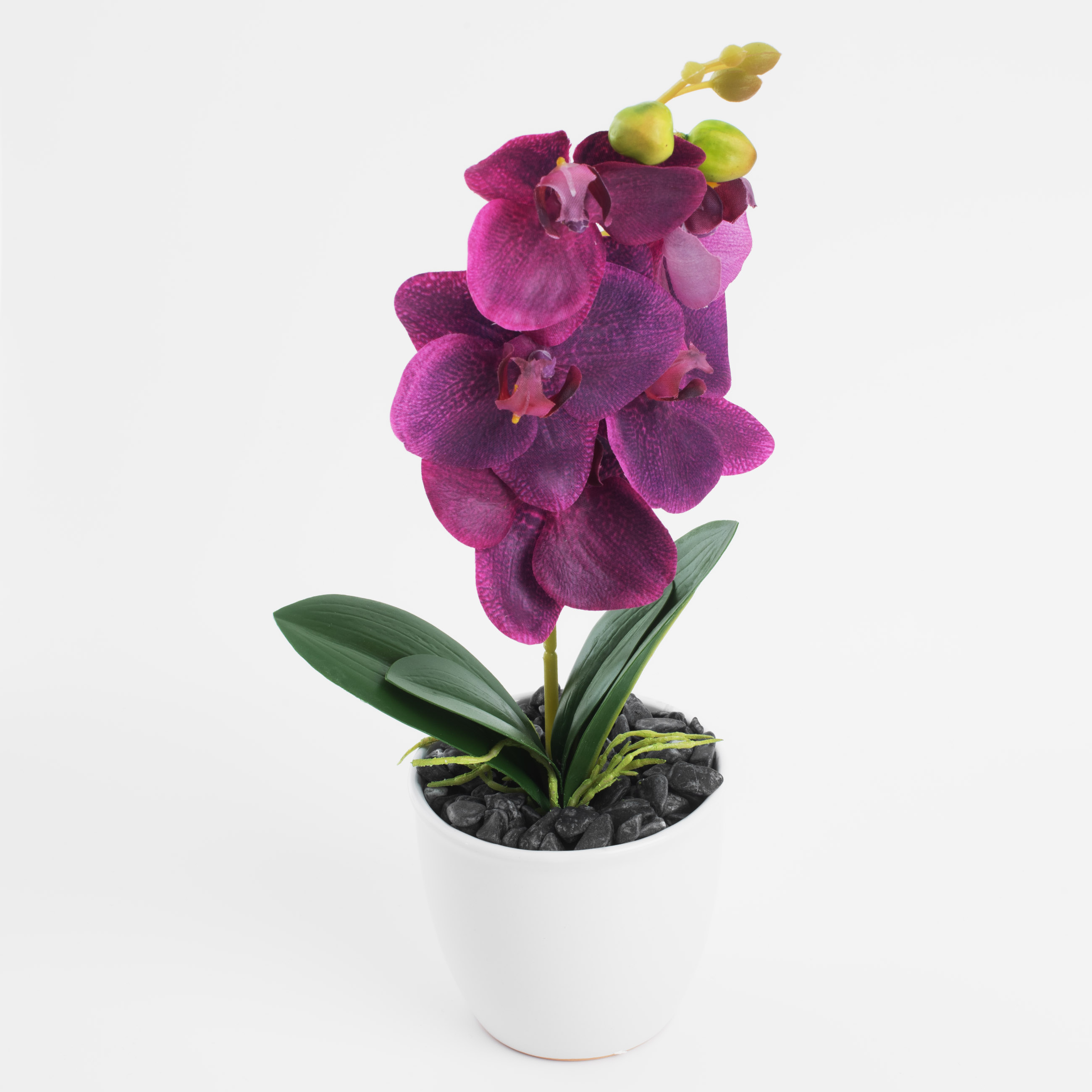 Жасанды өсімдік, 35 см, құмырада, полиэстер / керамика, қызғылт орхидея, Orchid изображение № 4