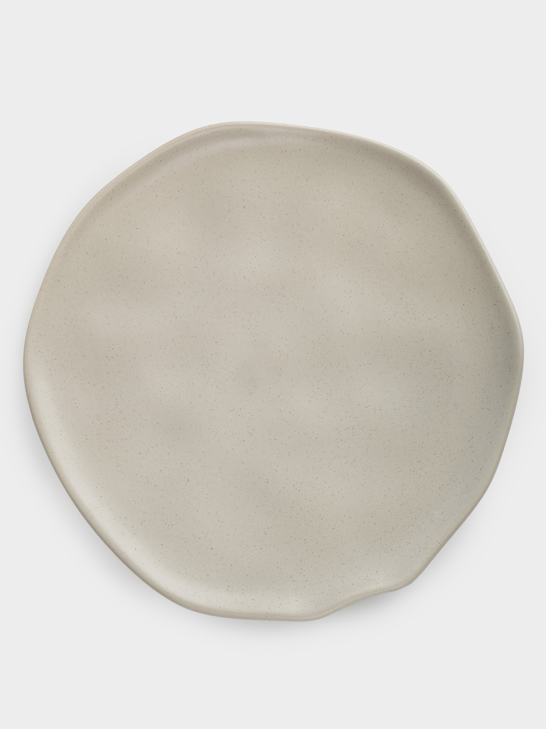 Түскі ас тәрелкесі, 27 см, керамика, сарғылт-қоңыр, Мыжылған әсер, Crumple creme, image-0