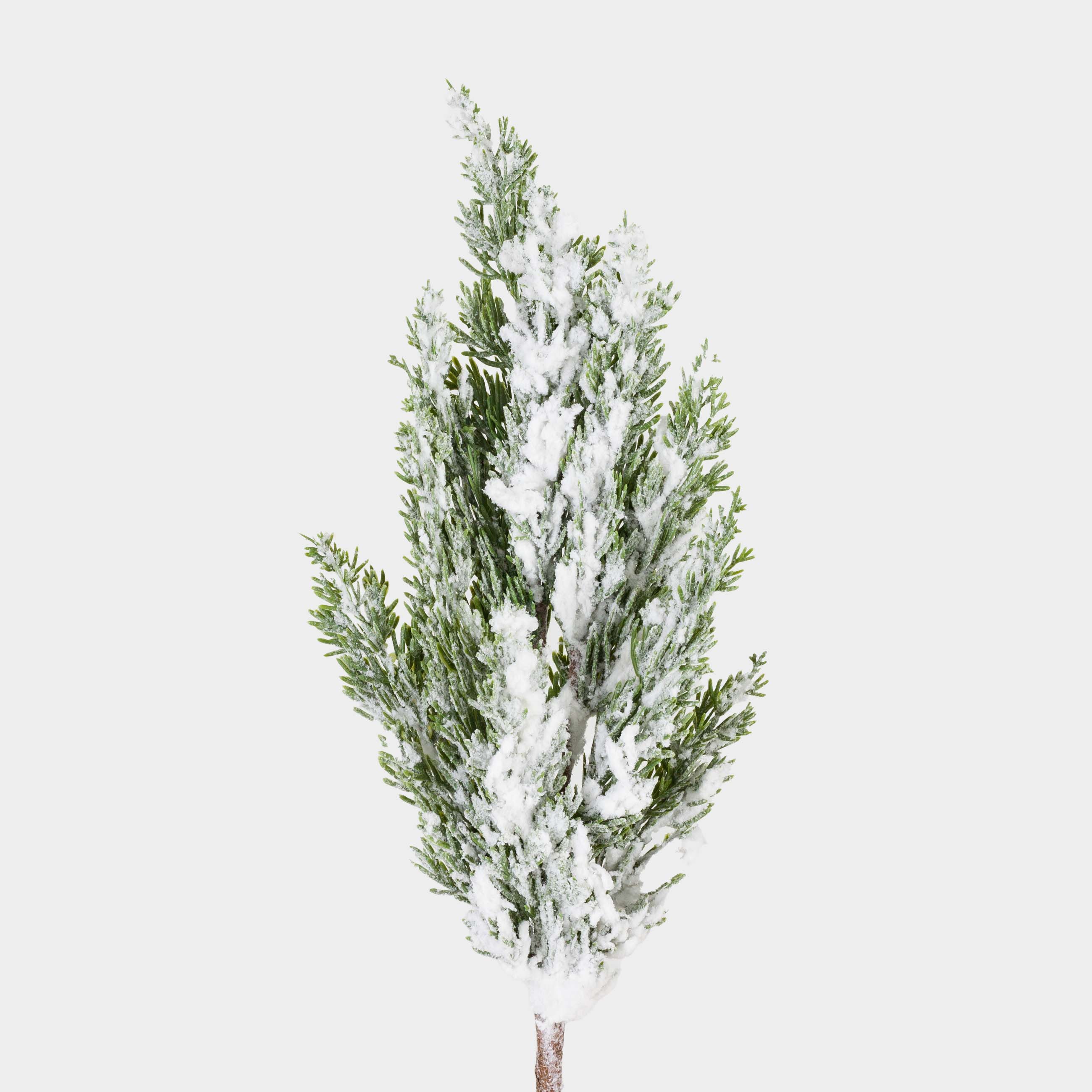 Ветка декоративная, 77 см, полиэтилен/бумага, Заснеженная хвоя, Snowy decor, image-1