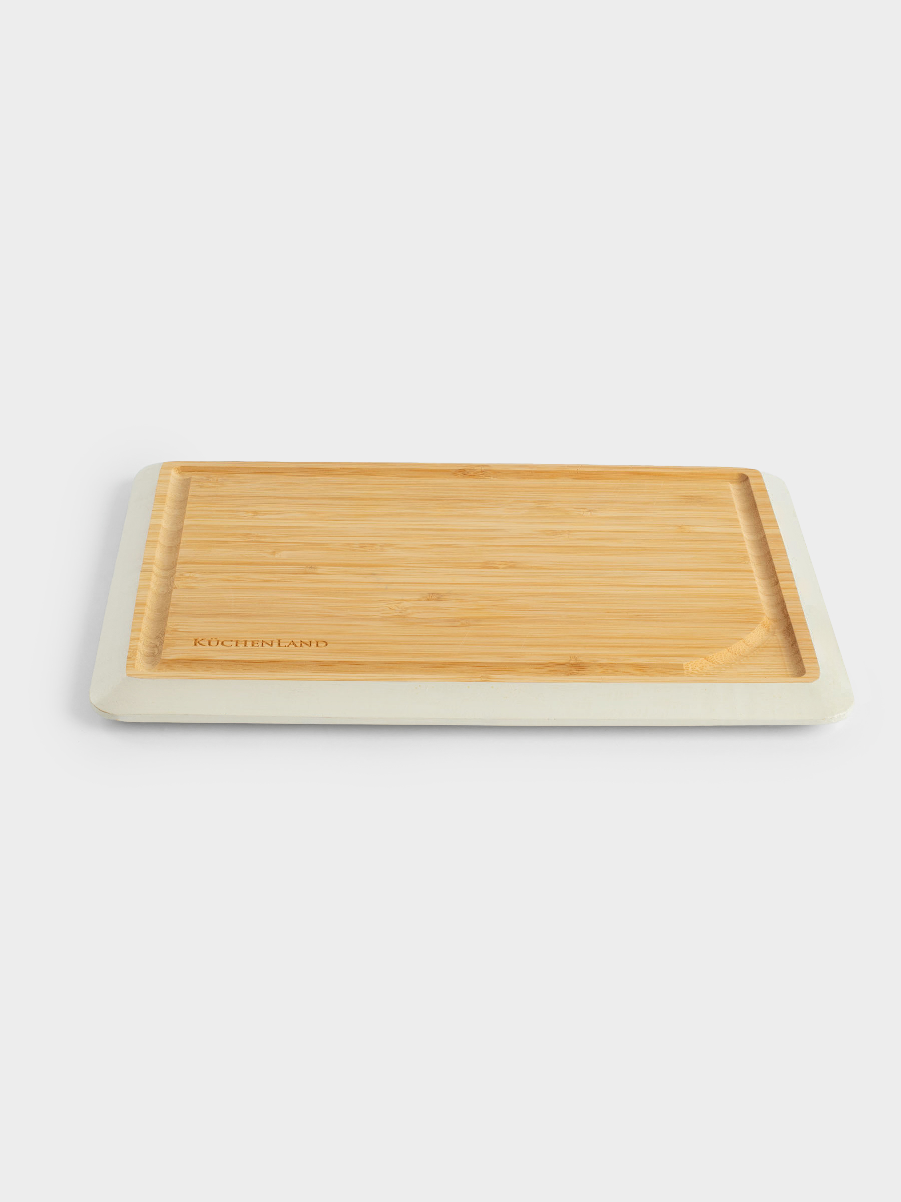Кесу тақтасы, 28х20 см, бамбук, тікбұрышты, сұр жиек, Bamboo, image-3