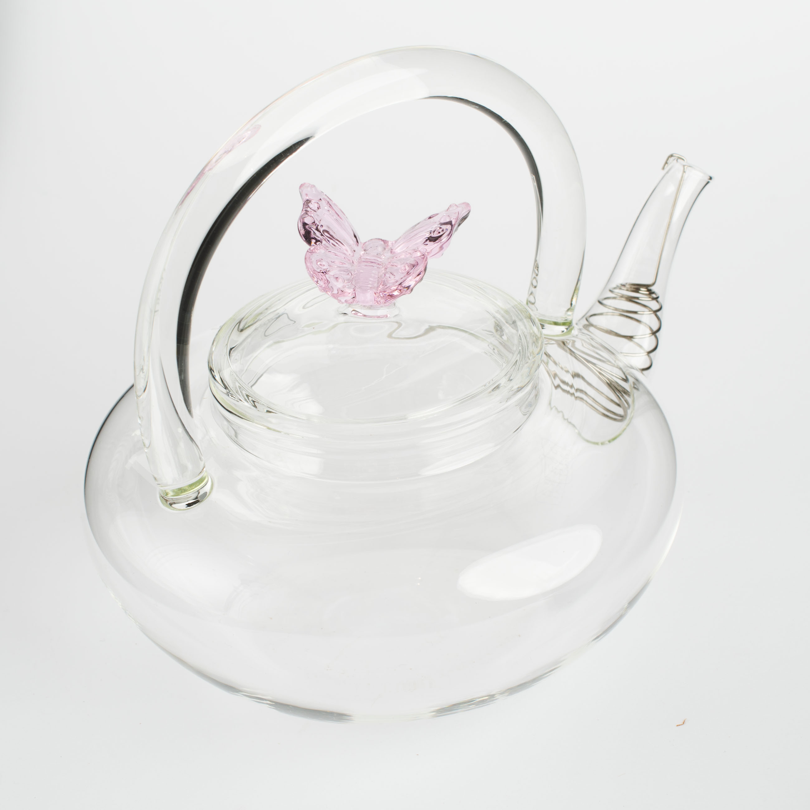 Чайник заварочный, 600 мл, стекло Б/сталь, Бабочка, Butterfly, image-3