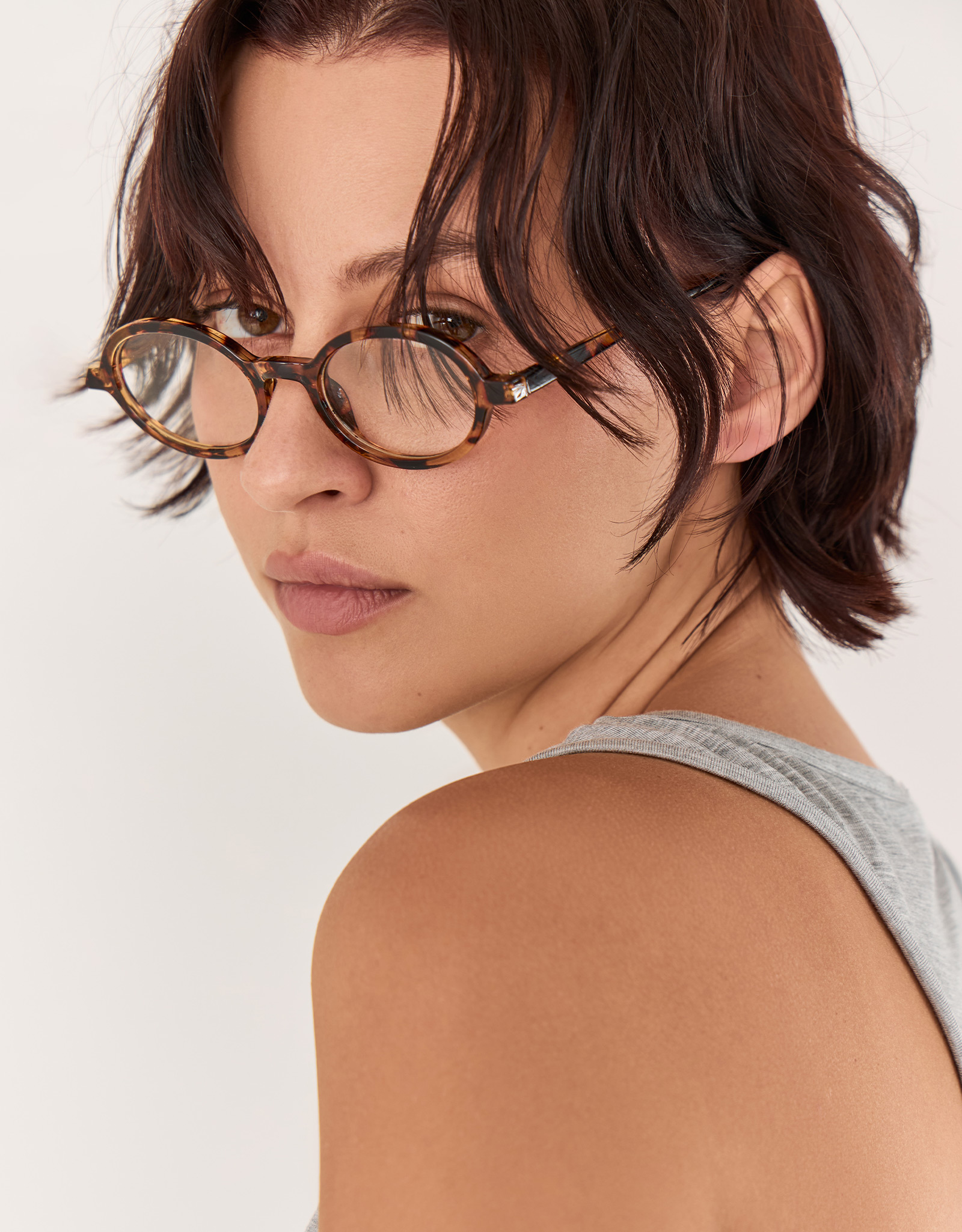 Очки имиджевые, пластик, овальные, черепаховые, Eyewear, image-4