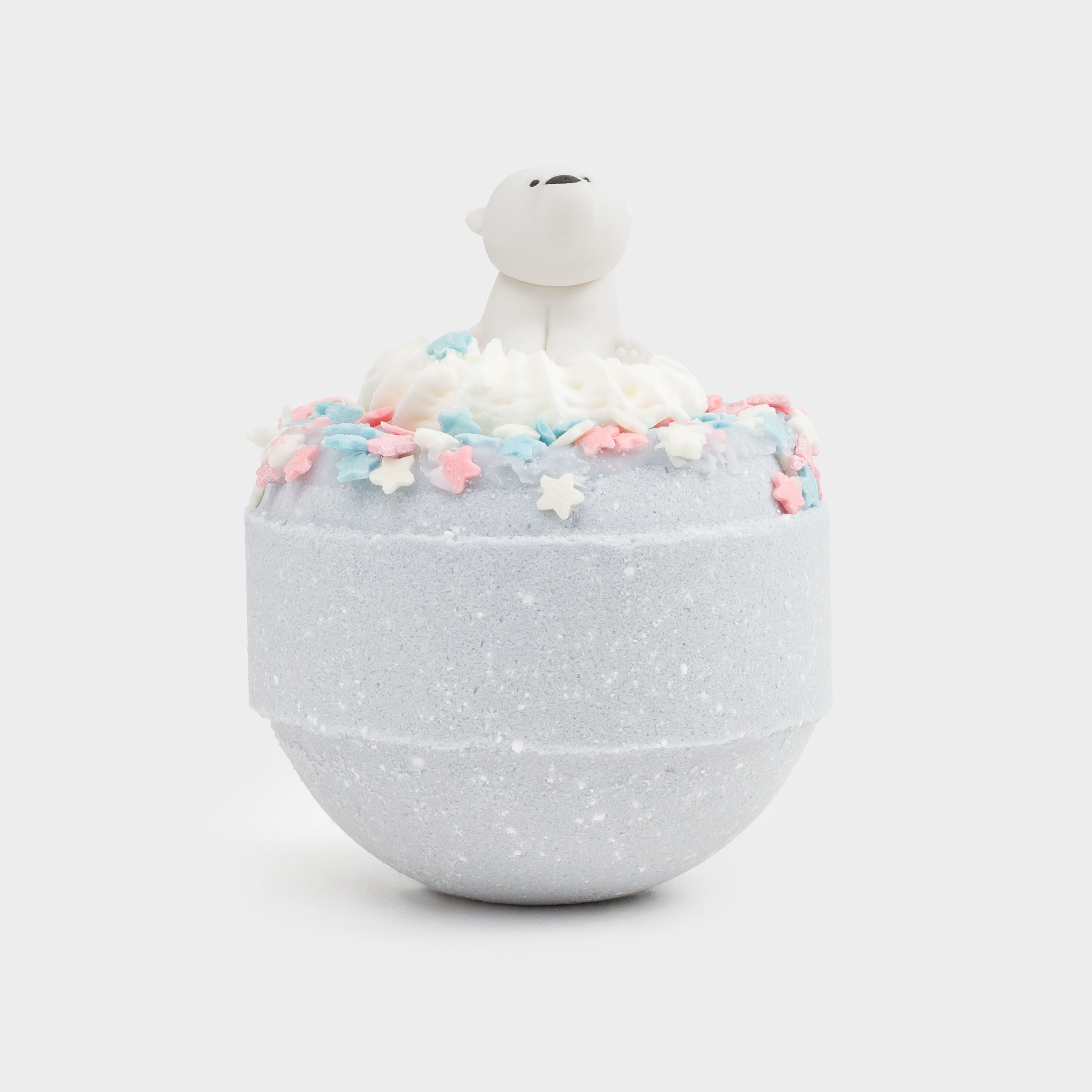 Бомбочка для ванны, 130 гр, с игрушкой, голубая, Кокосовое молочко, Мишка, Bear, image-2