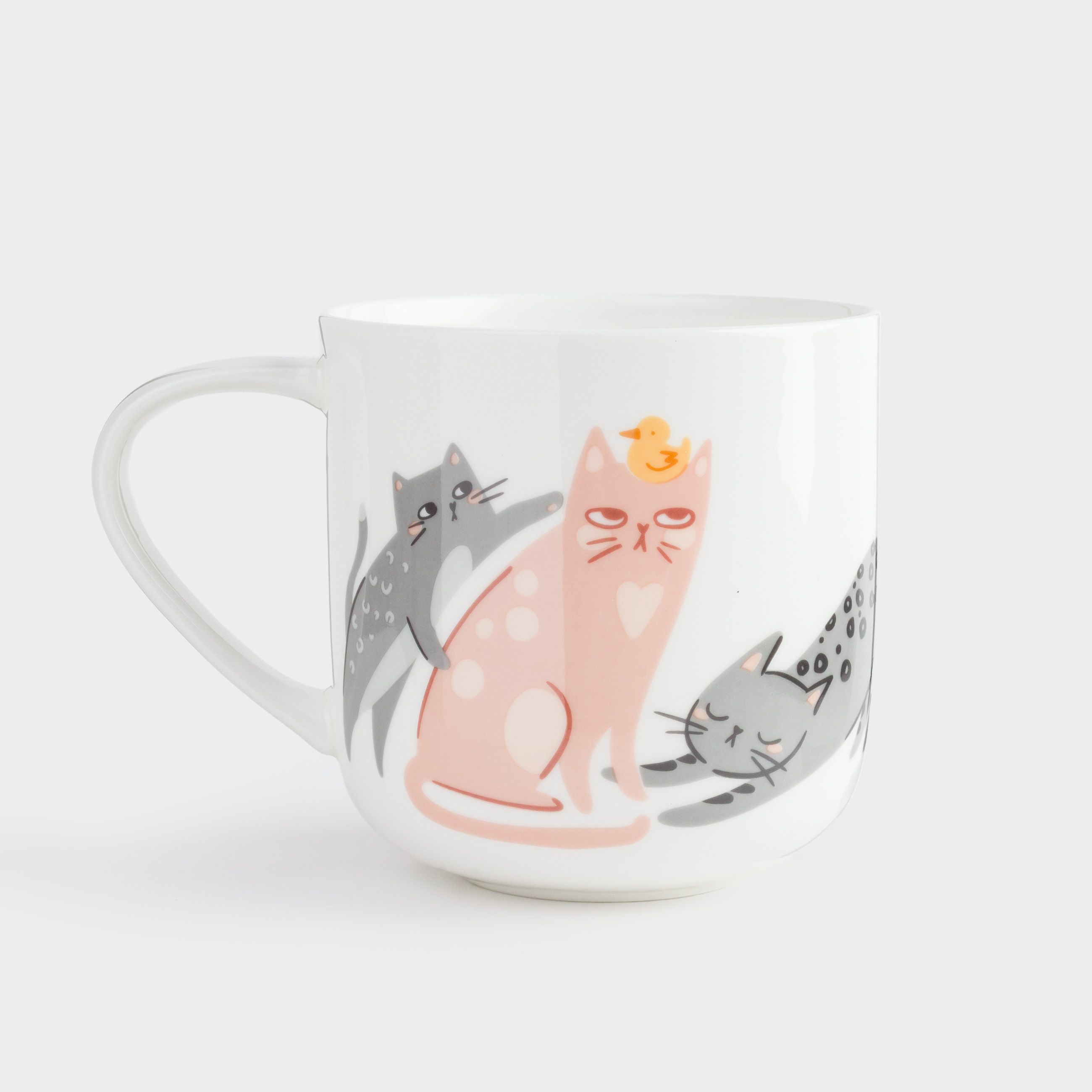 Саптыаяқ, 500 мл, фарфор F, ақ, Мысықтар, Cat, image-1