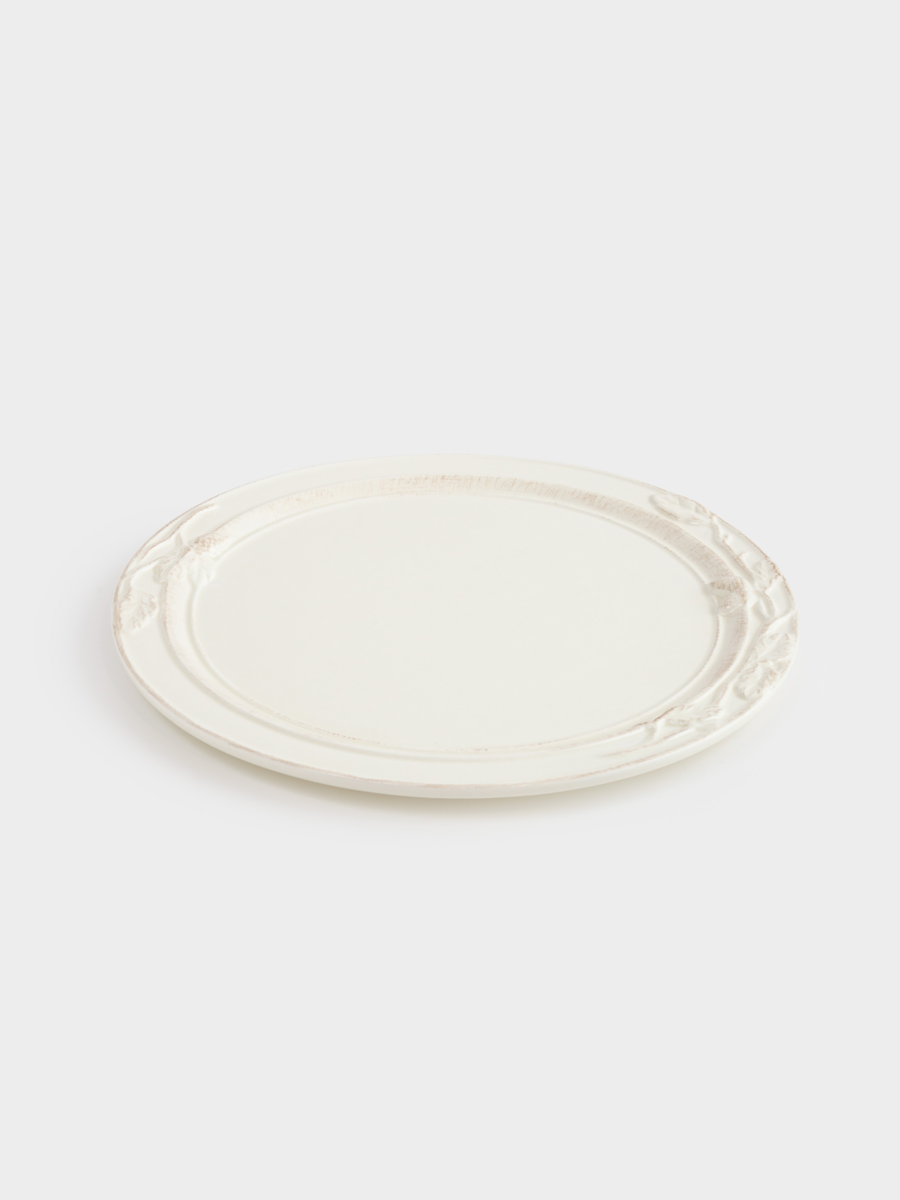 Блюдо, 26 см, керамика, белое, Ветви с листьями, Antique, image-2