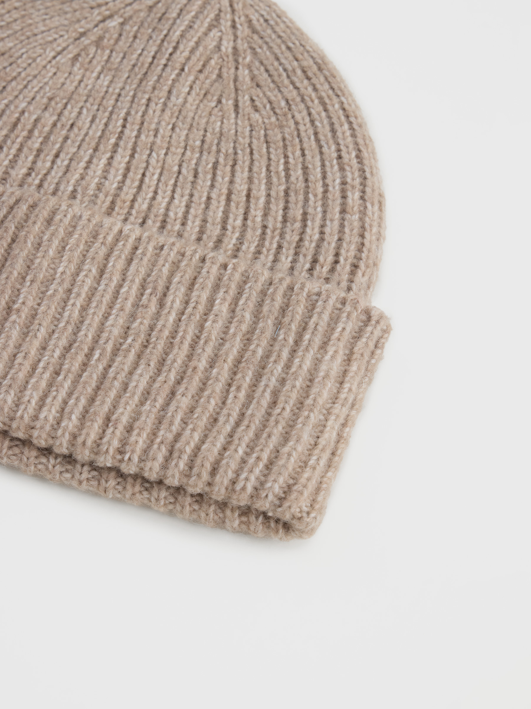 Шапка женская, единый размер, полиэстер/акрил/нейлон, бежевая, Knitting, image-1