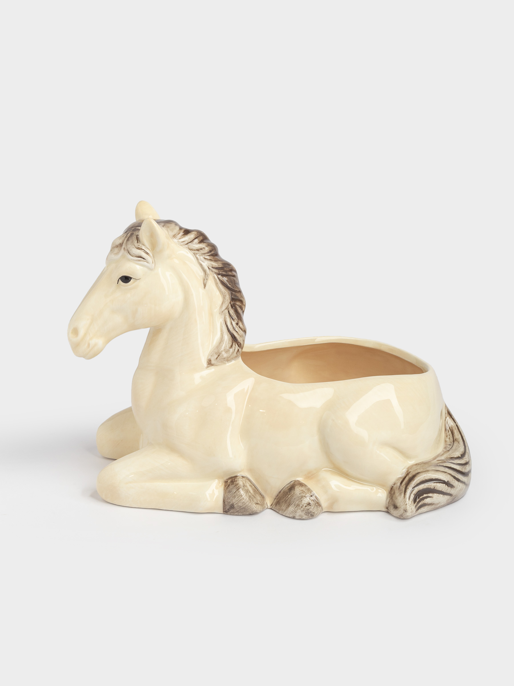 Кәмпит ыдысы, 26х17 см, керамика, қоңыр, Жылқы, Natural horse, image-1