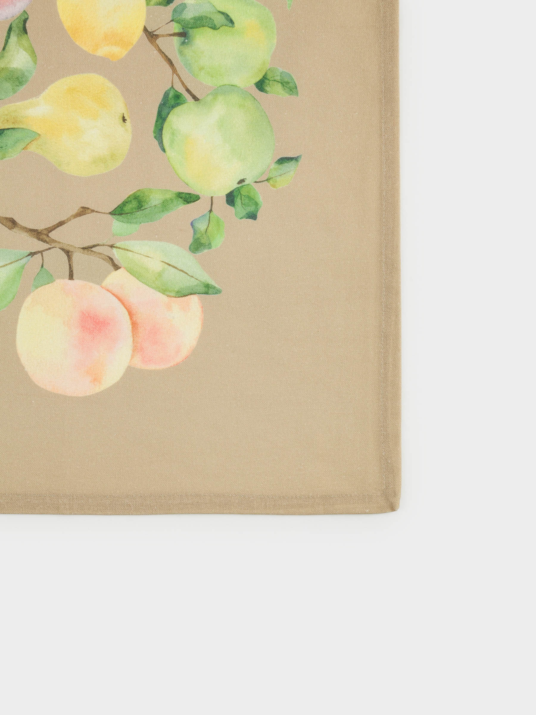 Полотенце кухонное, 40х60 см, хлопок, бежевое, Ветви с грушами, Fruit garden, image-3