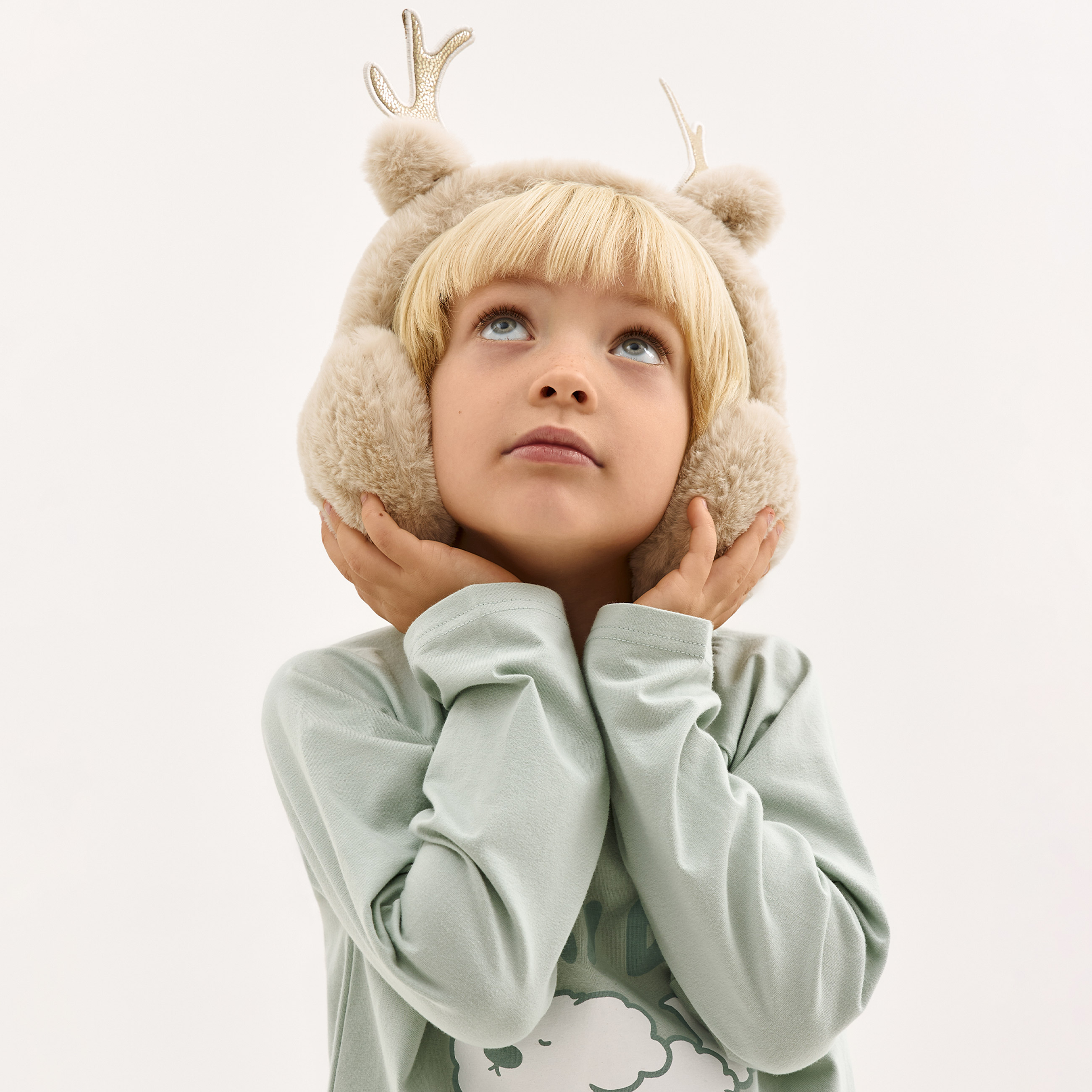 Үлбір құлақшын, 30 см, жасанды үлбір, қоңыр, Мүйіздер, Deer toy