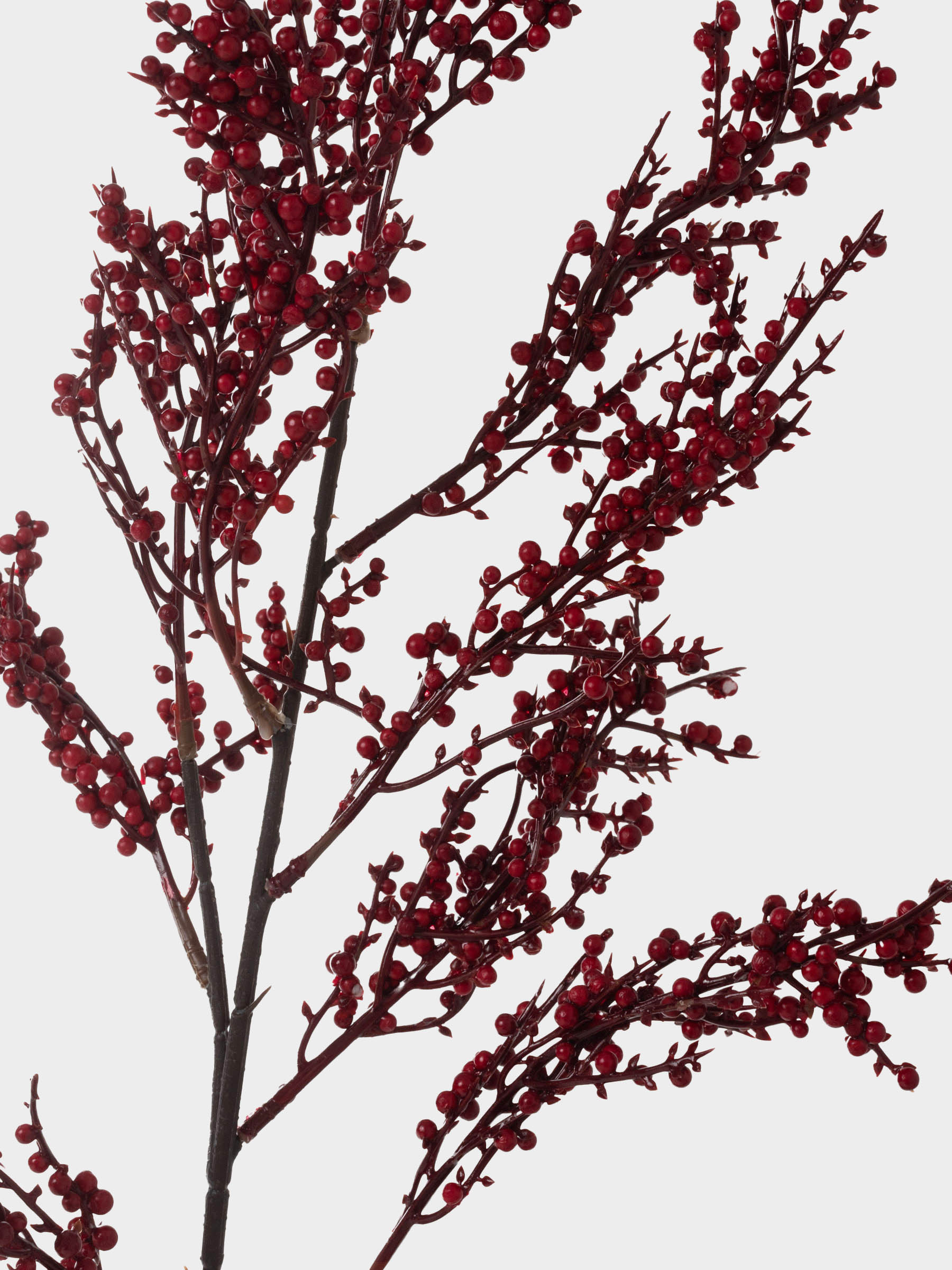 Ветка декоративная, 82 см, пеноплат/пластик, Красные ягоды, Red berry, image-1