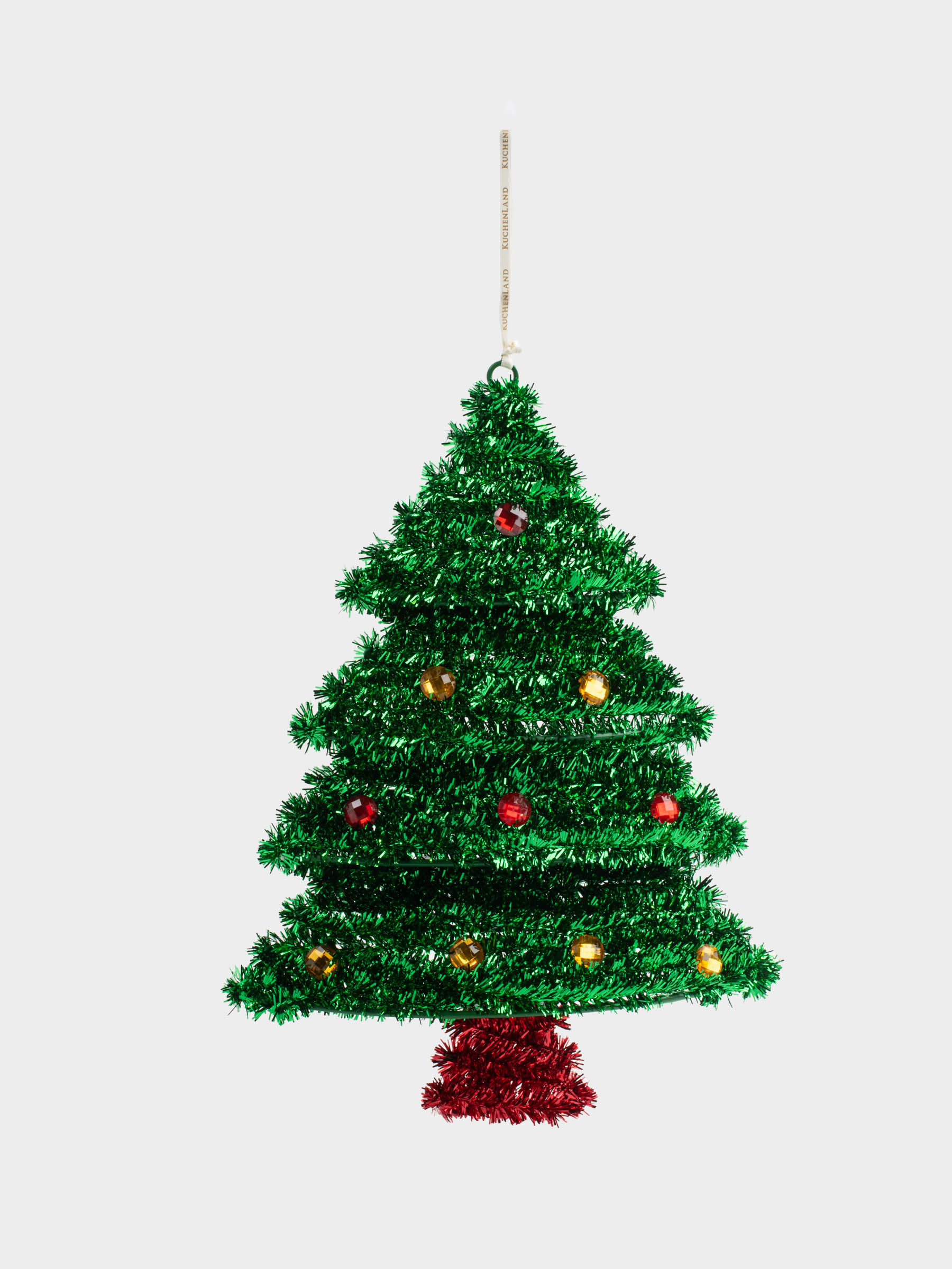 Украшение декоративное, 36 см, подвесное, мишура/пластик, зеленое, Елка, Tinsel decor, image-5