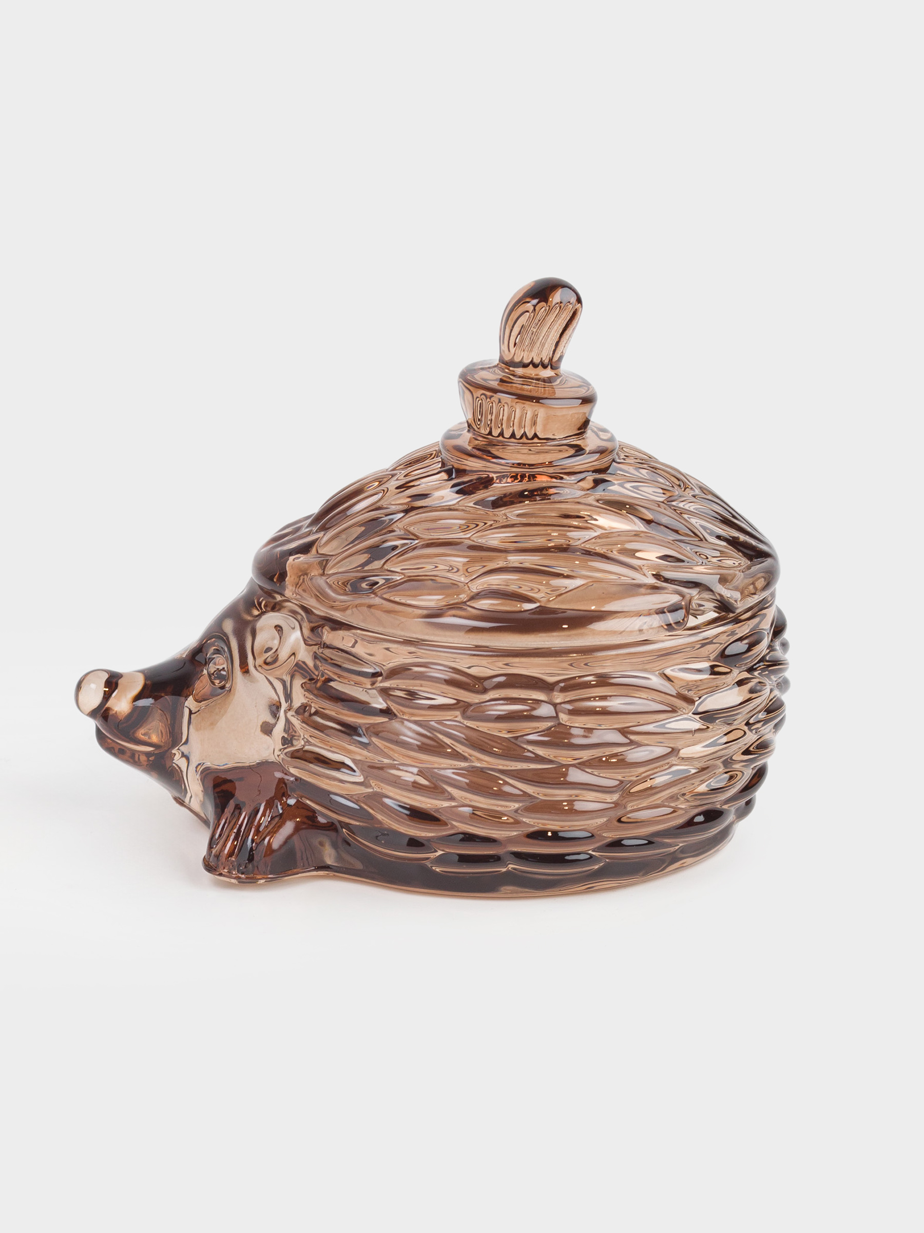 Сақтау ыдысы, 12х16 см, 130 мл, шыны Р, қоңыр, Саңырауқұлағы бар кірпі, Forest fantasy, image-0