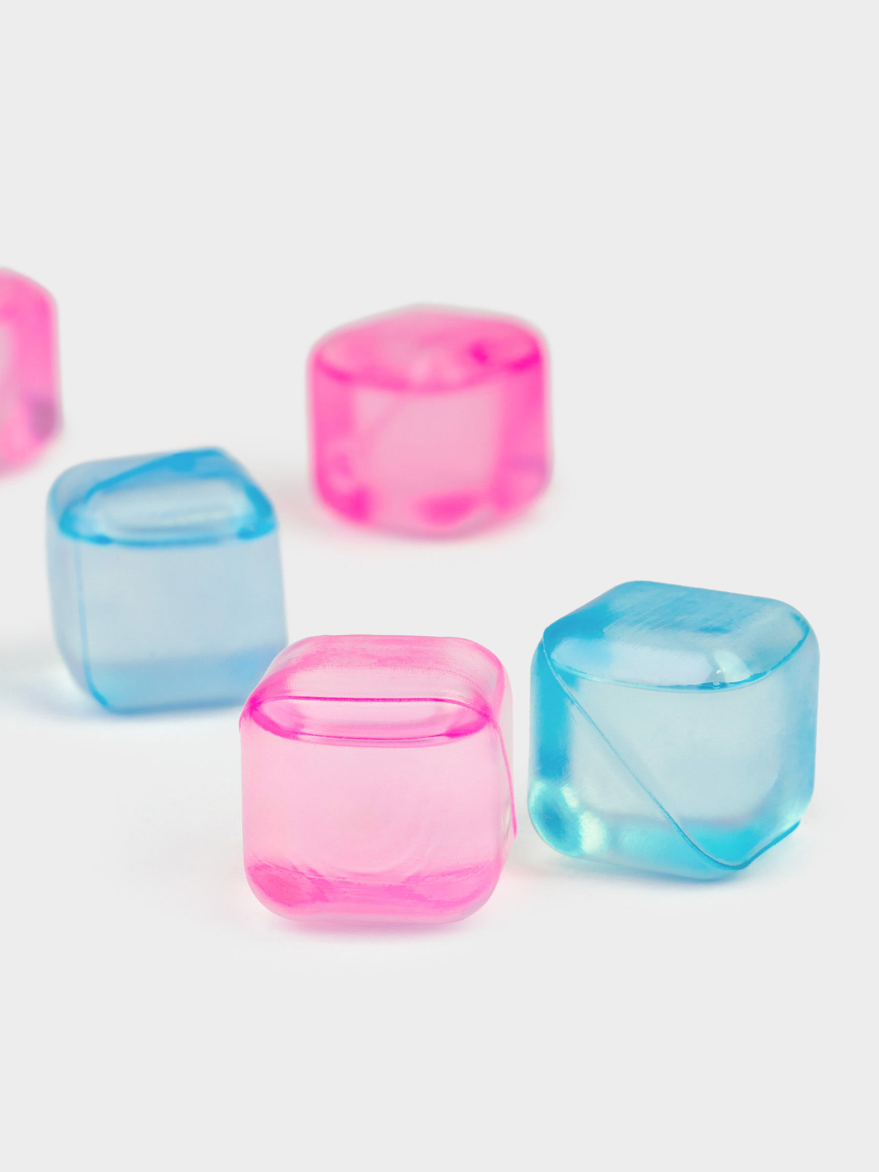 Набор кубиков для охлаждения напитков, 10 шт, пластик, розовый/голубой, Cool party, image-4