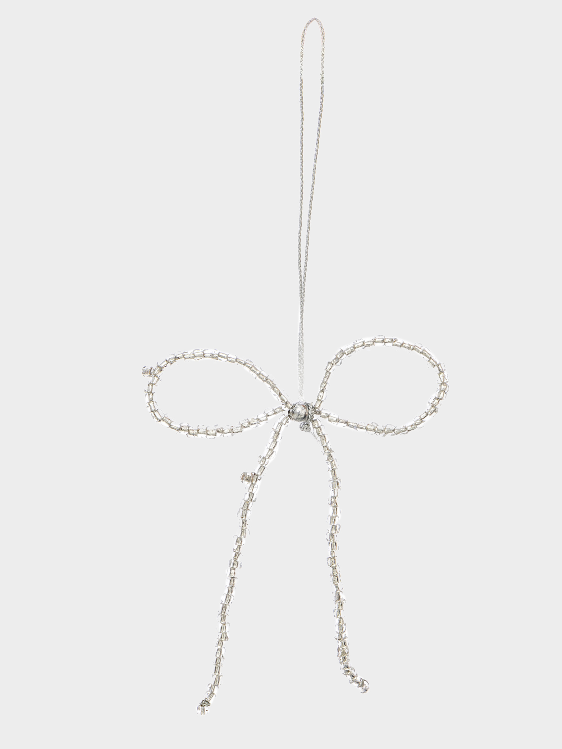 Шырша ойыншығы, 10 см, моншақ/металл, күміс, Бантик, Beads figure, image-1