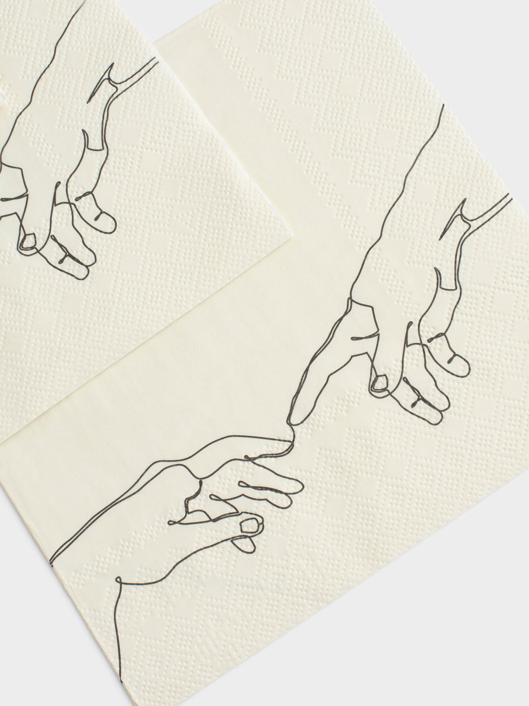 Қағаз майлықтар, 33х33 см, 20 дана, шаршы, ақ, Қолдар, Hand, image-4