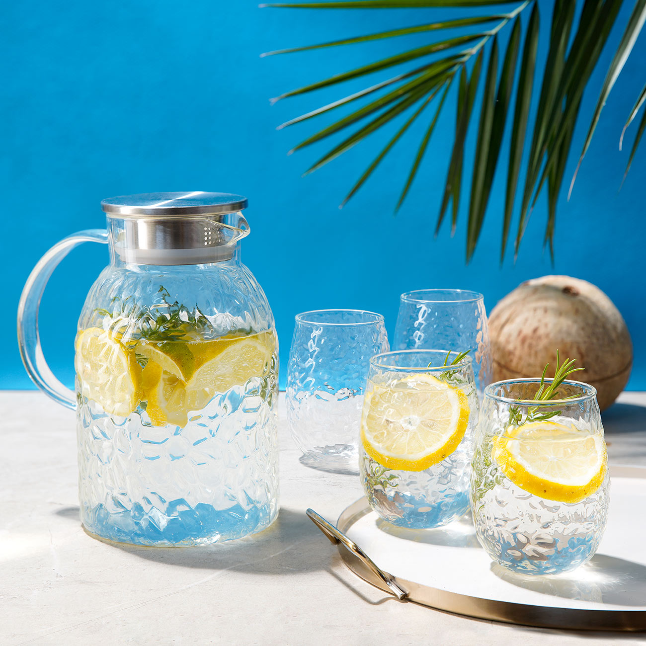 Сусын жинағы, 4 тұлға, 5 зат, пайдаланылған шыны/болат, Litchi, image-5