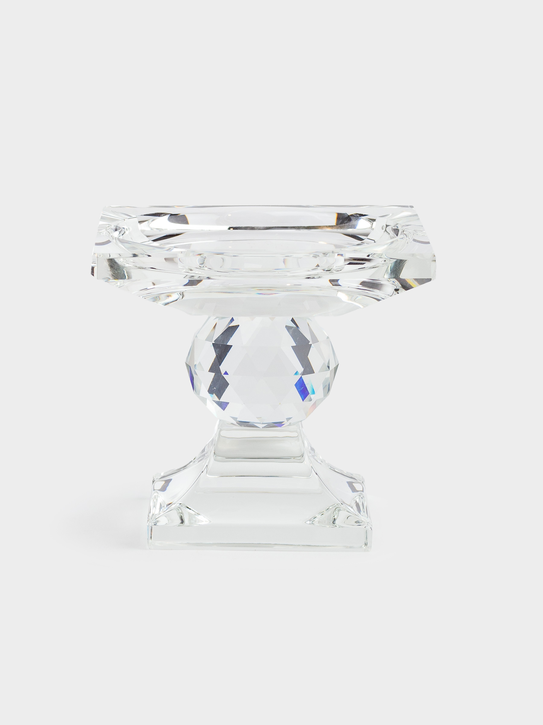Подсвечник, 9 см, для цилиндрической свечи, на ножке, кристальное стекло, Lux crystal, image-0
