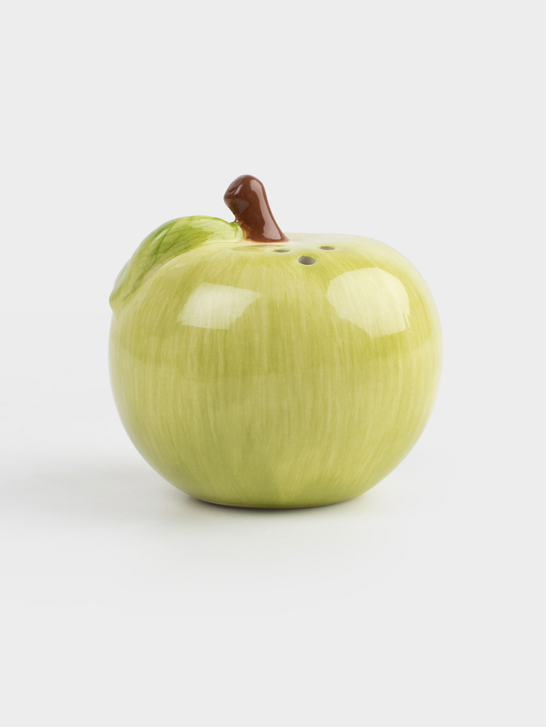 Емкость для соли или перца, 6 см, керамика, зеленая, Яблоко, Fruit garden, image-0