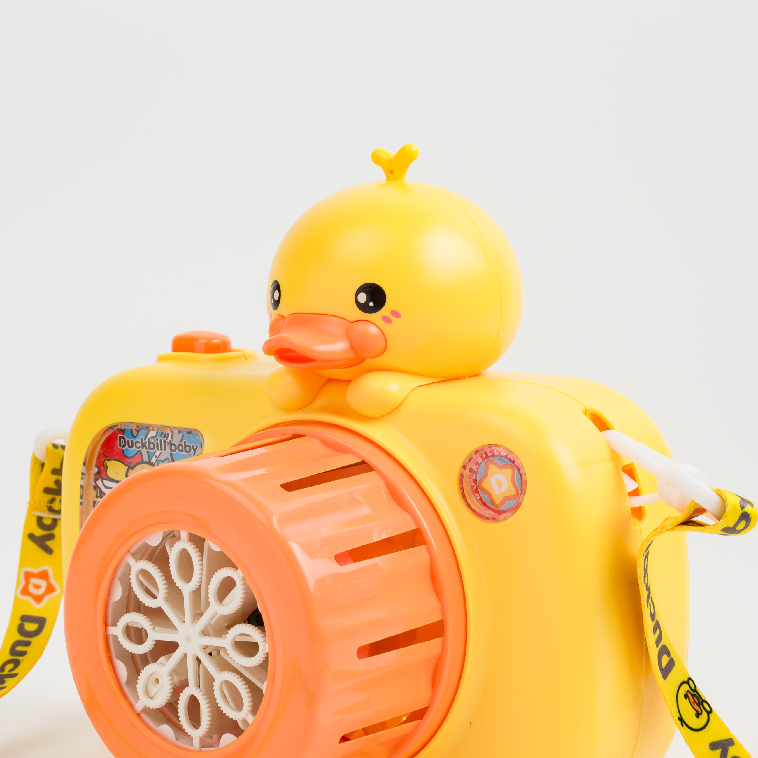 Генератор мыльных пузырей, 10 см, пластик, желтый, Утенок с фотоаппаратом, Duck yellow, image-8