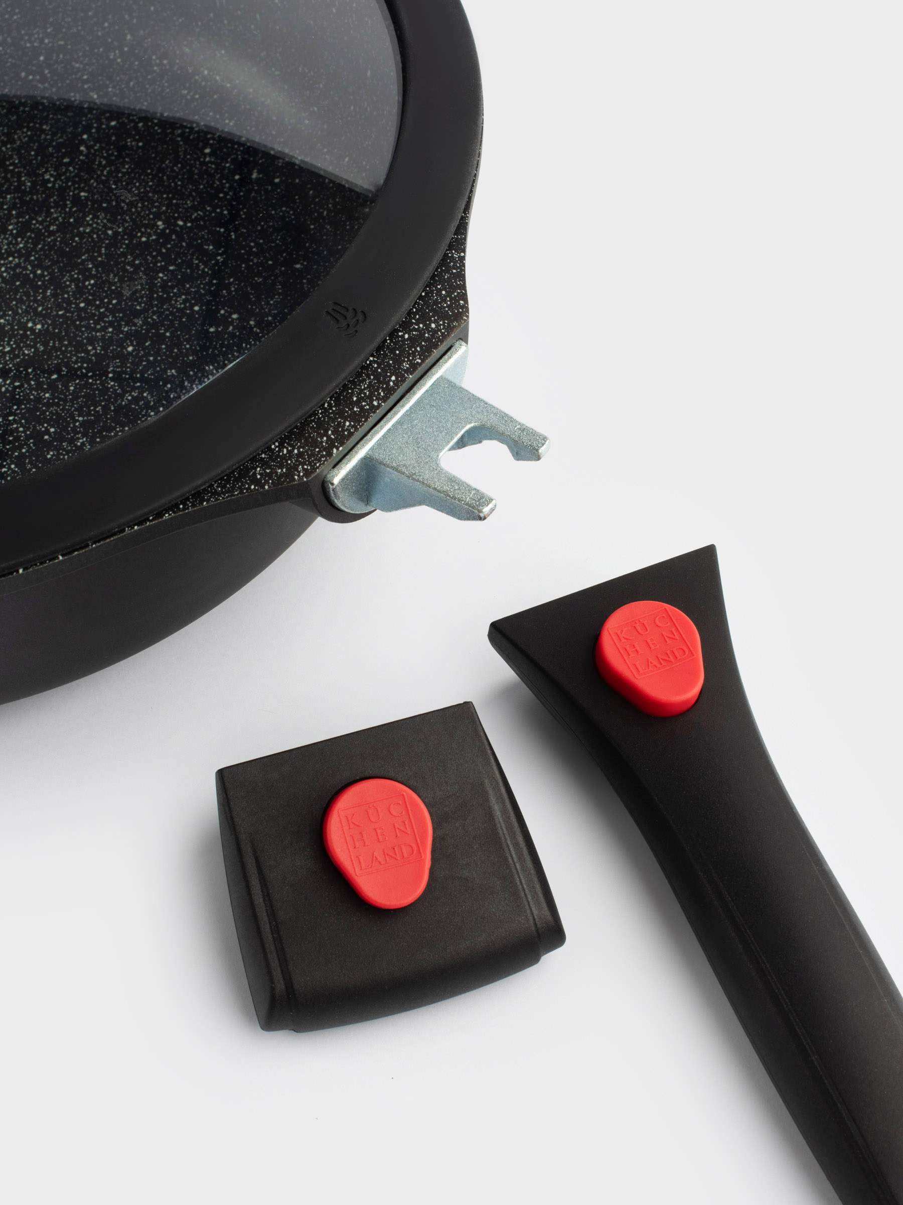 Сотейник, 28 см, с крышкой, 3 съемные ручки, с покрытием, алюминий, Solution Red 2, image-7