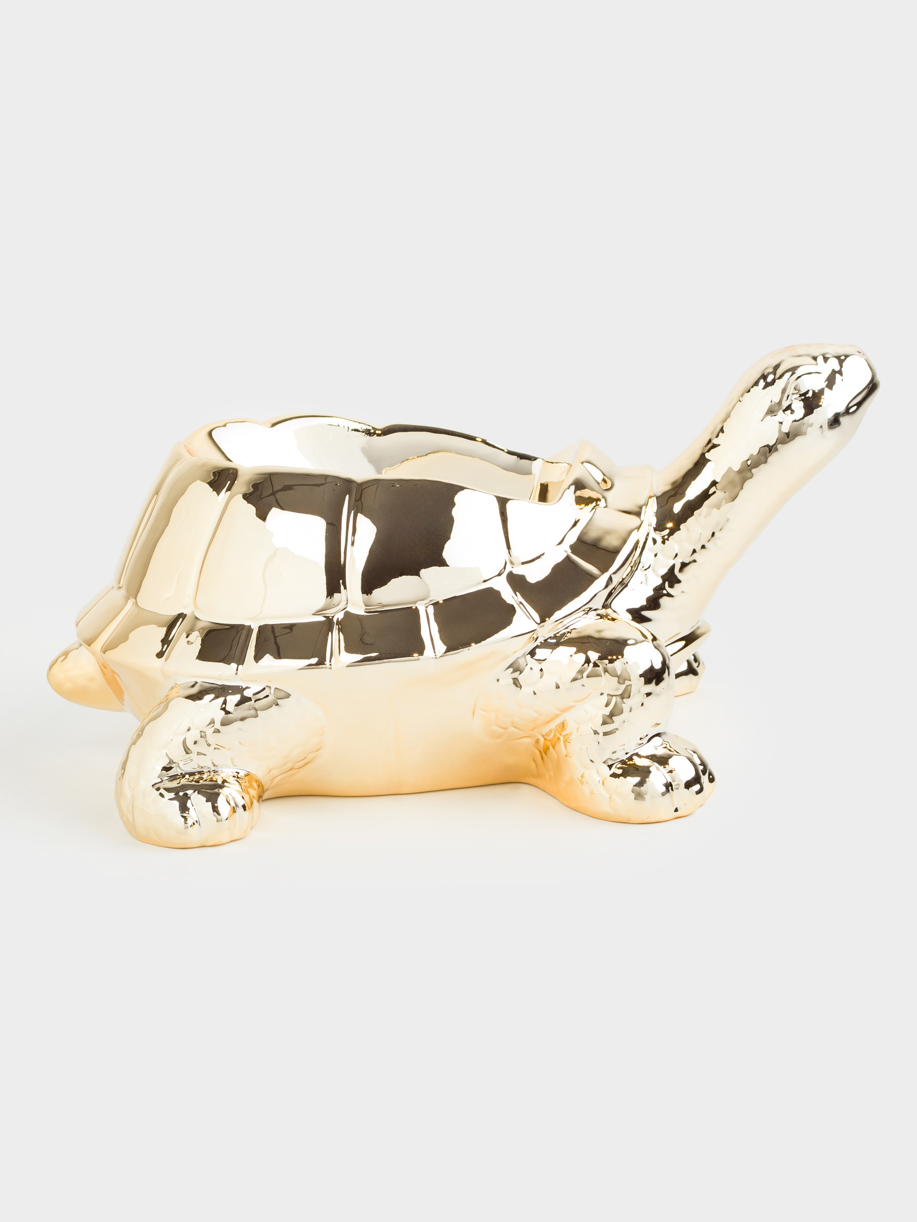 Подставка для винной бутылки, 26х13 см, фарфор P, золотистая, Черепаха, Grand turtle, image-0