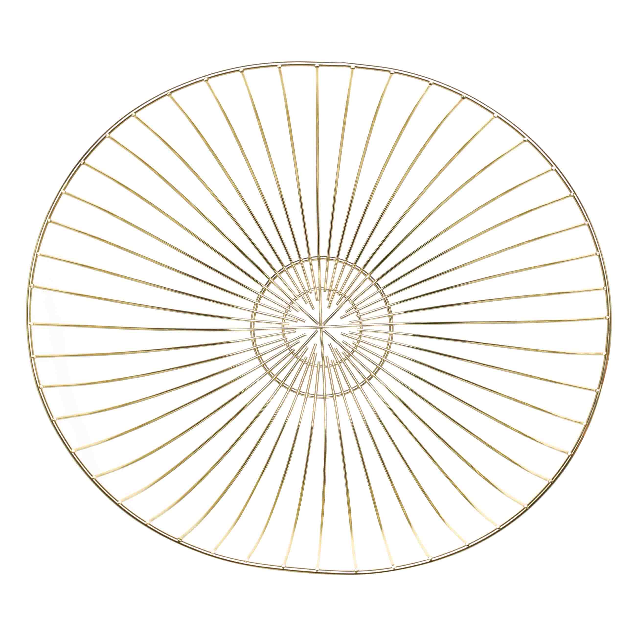 Корзина для фруктов, 33 см, металл, золотистая, Прутья, Twist gold, image-1