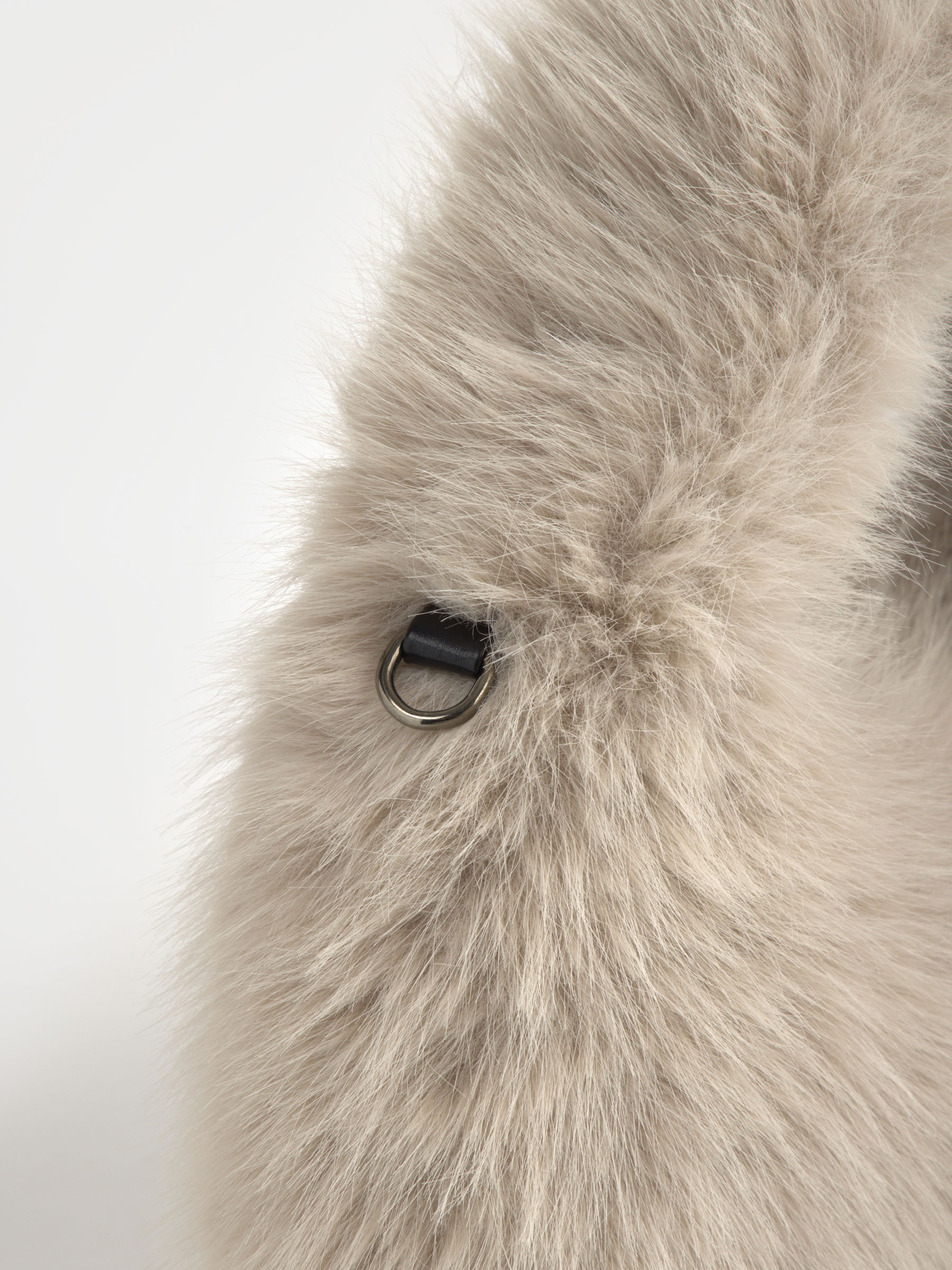 Сумка женская, 33х20 см, с ручкой, искусственный мех, бежевая, Bushy beauty, image-2