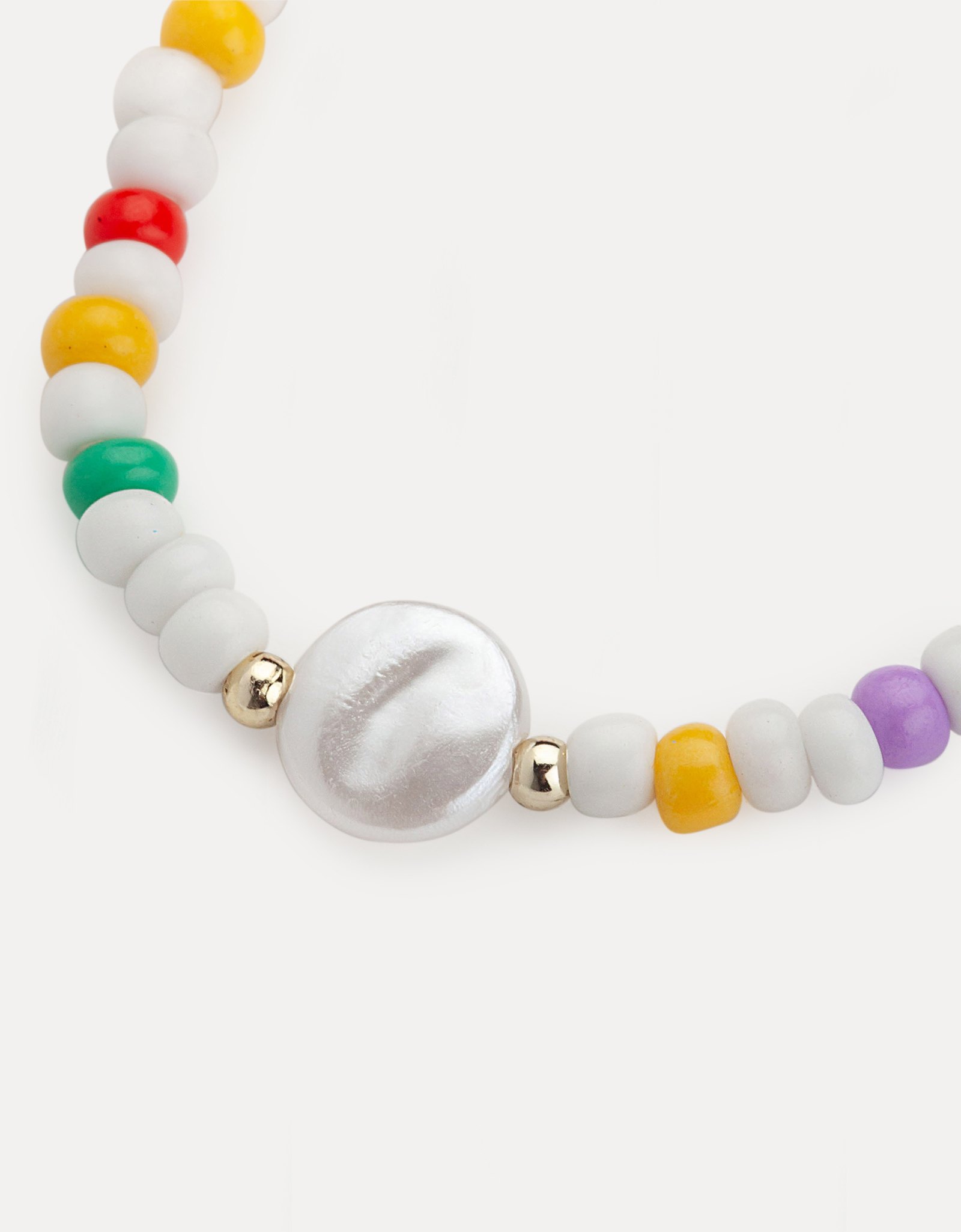 Набор браслетов, 6 см, 4 шт, пластик/стекло, золотистый/цветной, Love, Pearl color, image-4