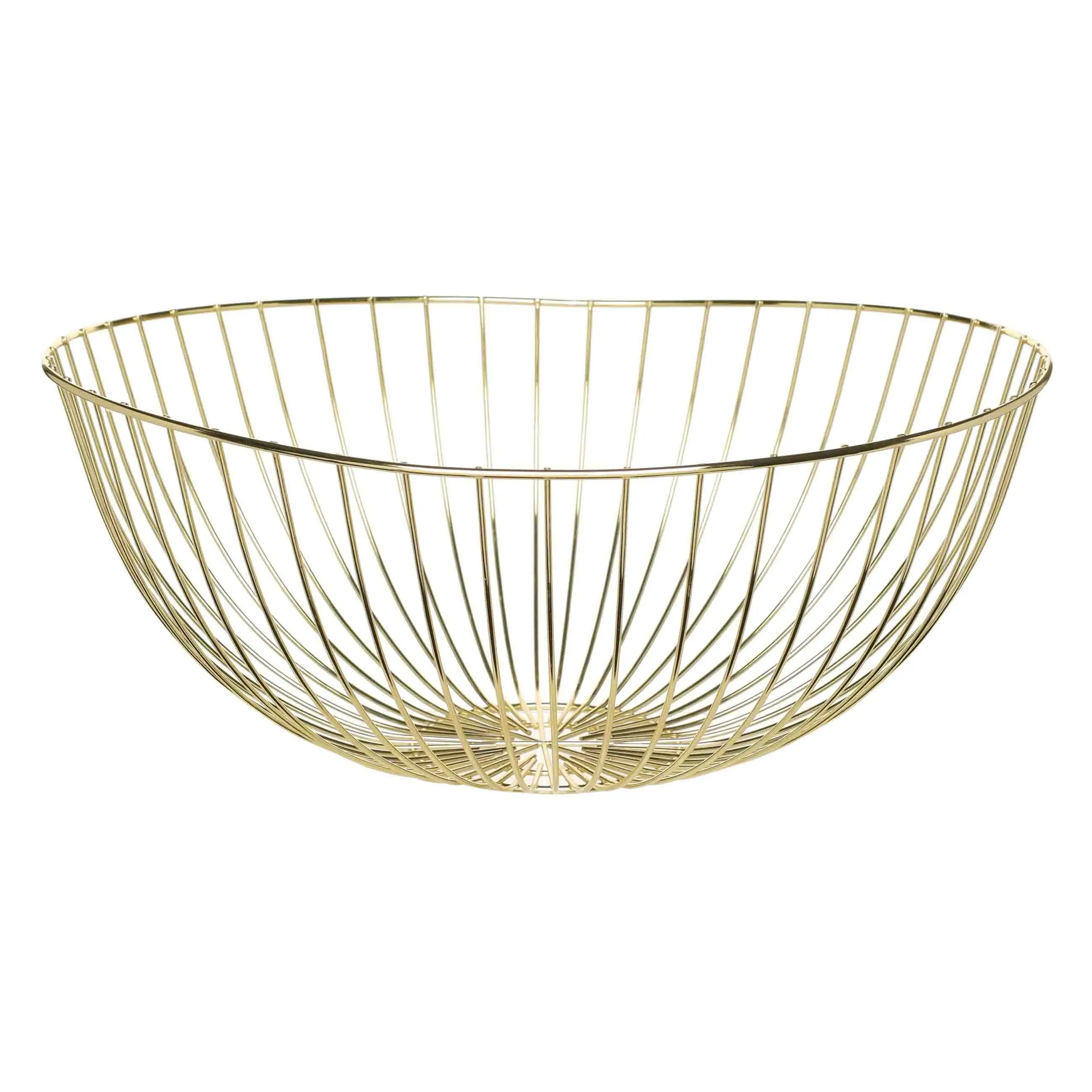 Жемістерге арналған себет, 33 см, металл, алтын түстес, Шыбықтар, Twist gold