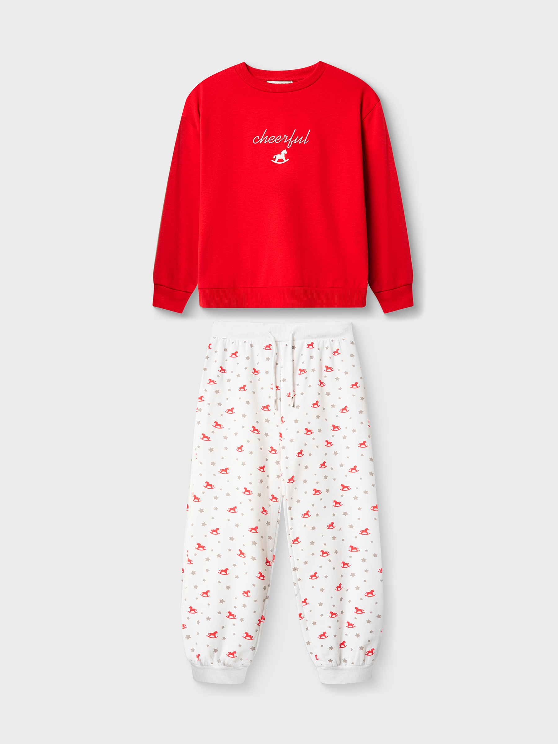 Комплект детский, домашний, р. 104 см, полиэстер/вискоза, красно-белый, Jodie-k, image-8