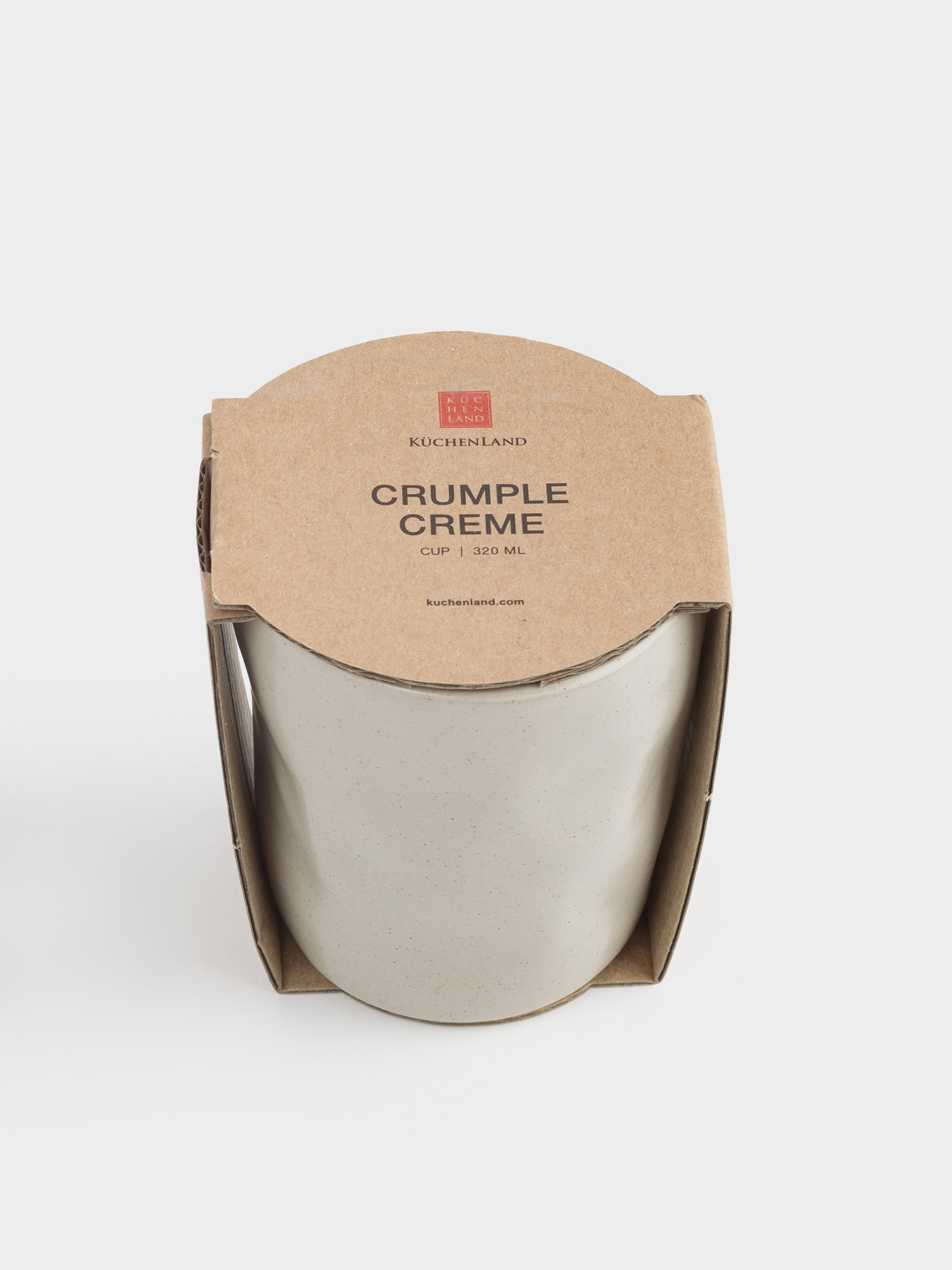Стақан, 10 см, 300 мл, керамика, сарғылт-қоңыр, Мыжылған әсер, Crumple creme, image-5