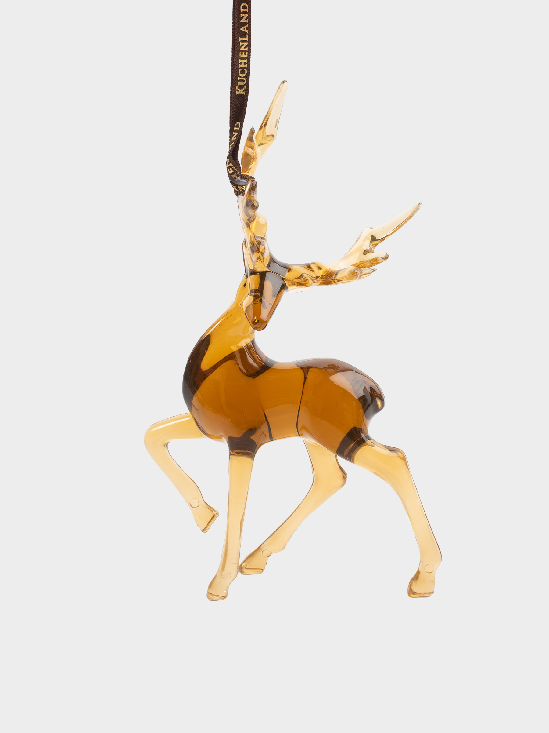 Шырша ойыншығы, 15 см, акрил, қоңыр, Бұғы, Figure crystal, image-0