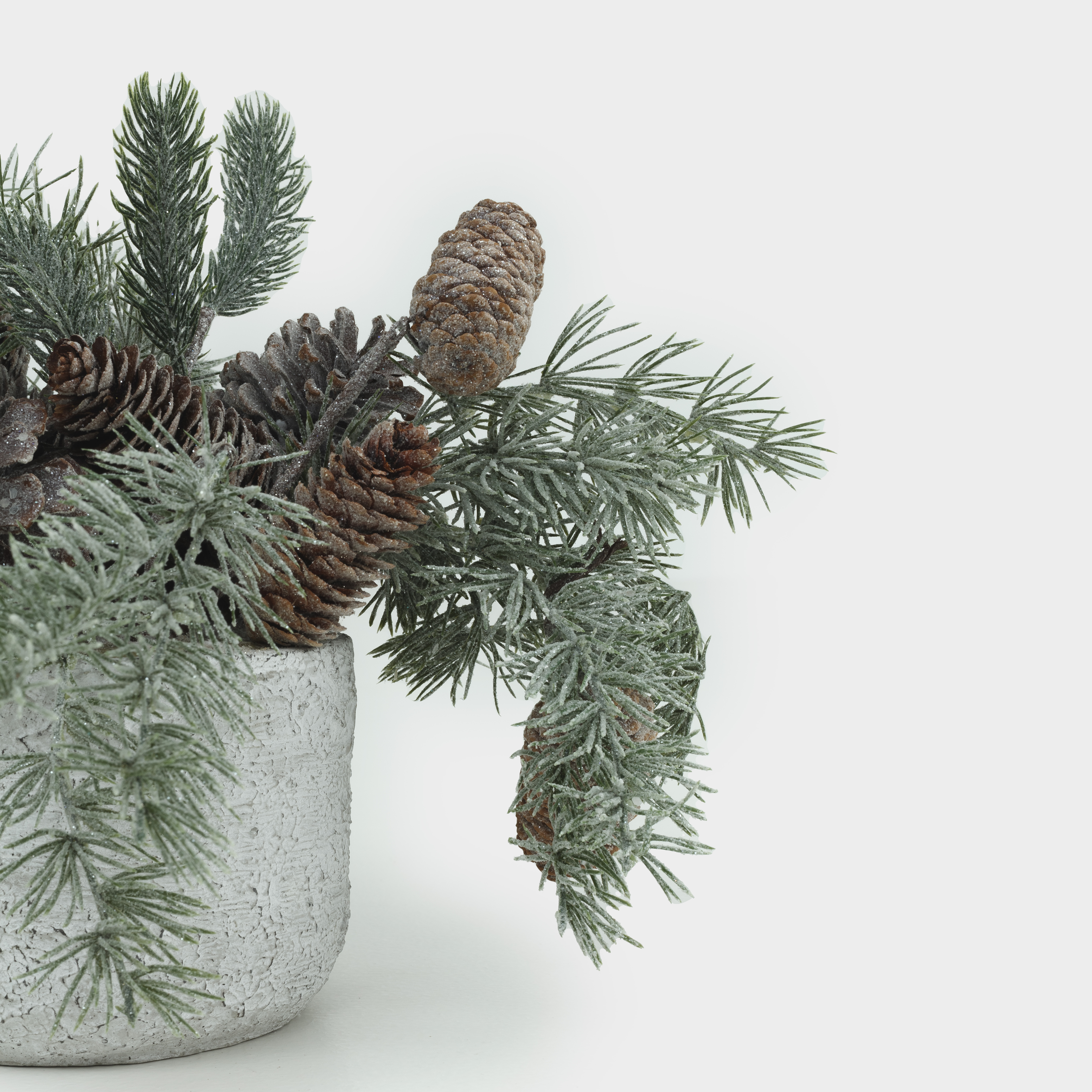 Композиция декоративная, 30х30 см, в горшке, пластик/шишки, Хвоя, Conifer decor, image-4