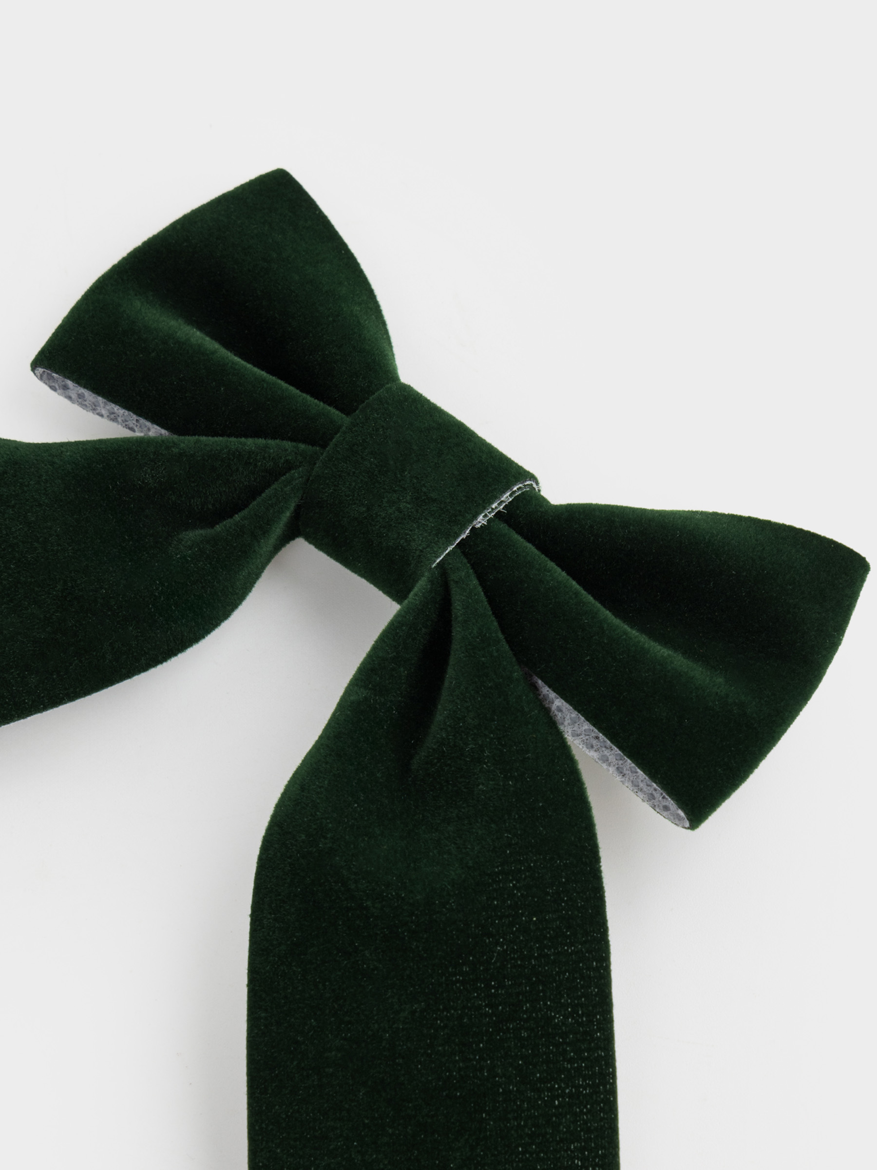 Сәндік әшекей, 15 см, қыстырғышы бар, полиэстер, жасыл, Бантик, Bow velvet, image-2