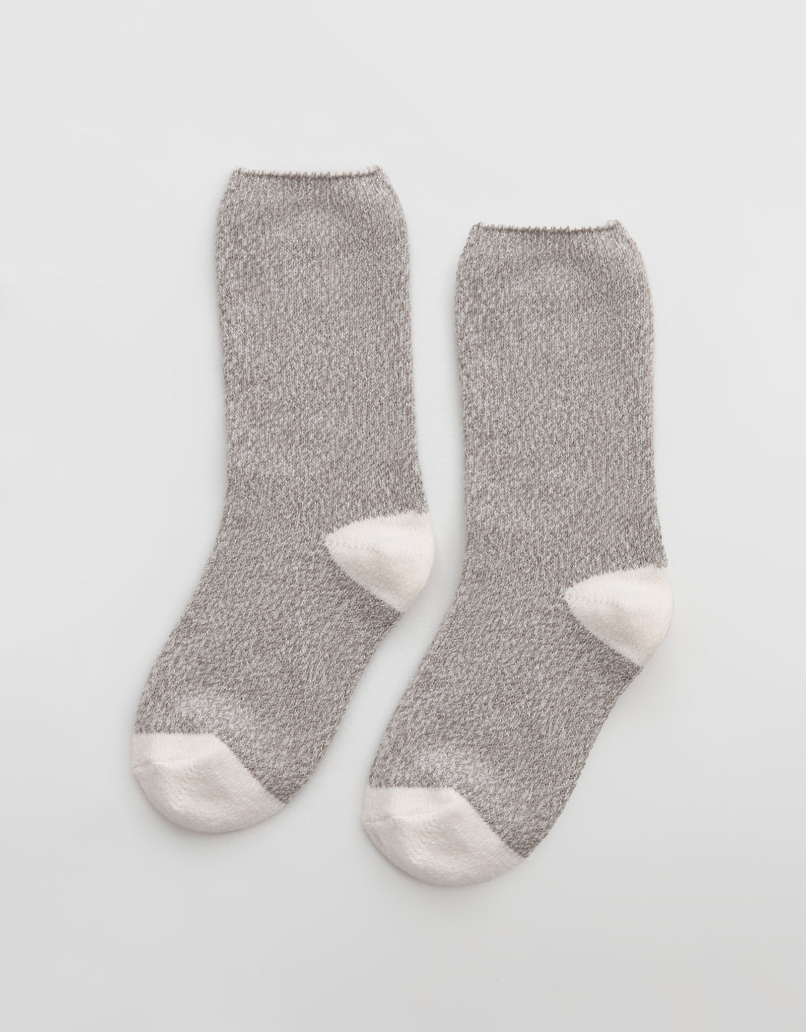 Носки женские, полиэстер, бежево-серые, Warmed, image-0