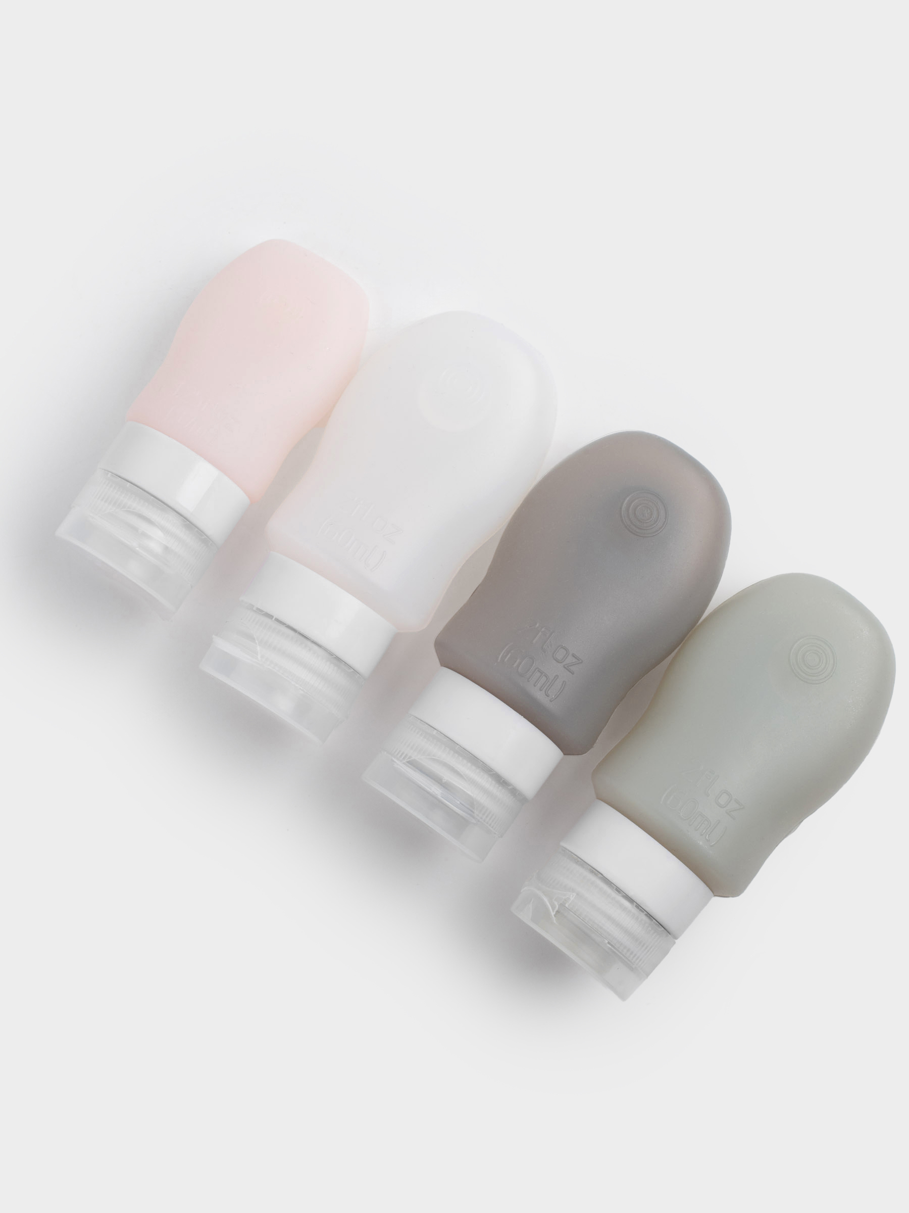 Набор флаконов для путешествий, 4 шт, на присоске, в косметичке, силикон, Travel color, image-2