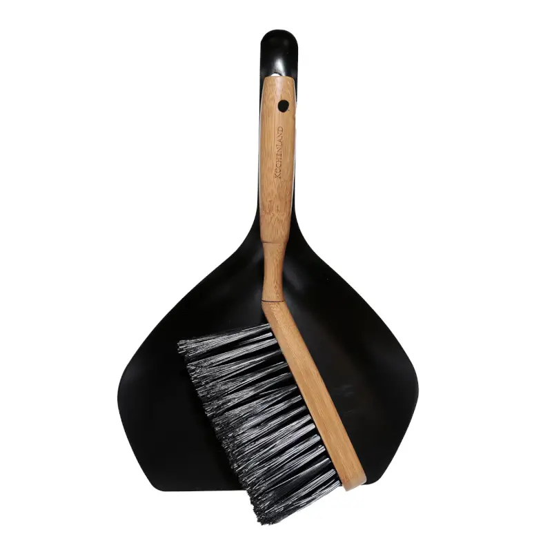 Қоқыс щеткасы, 33 см, бамбук/металл, қара, Black clean ,image-0