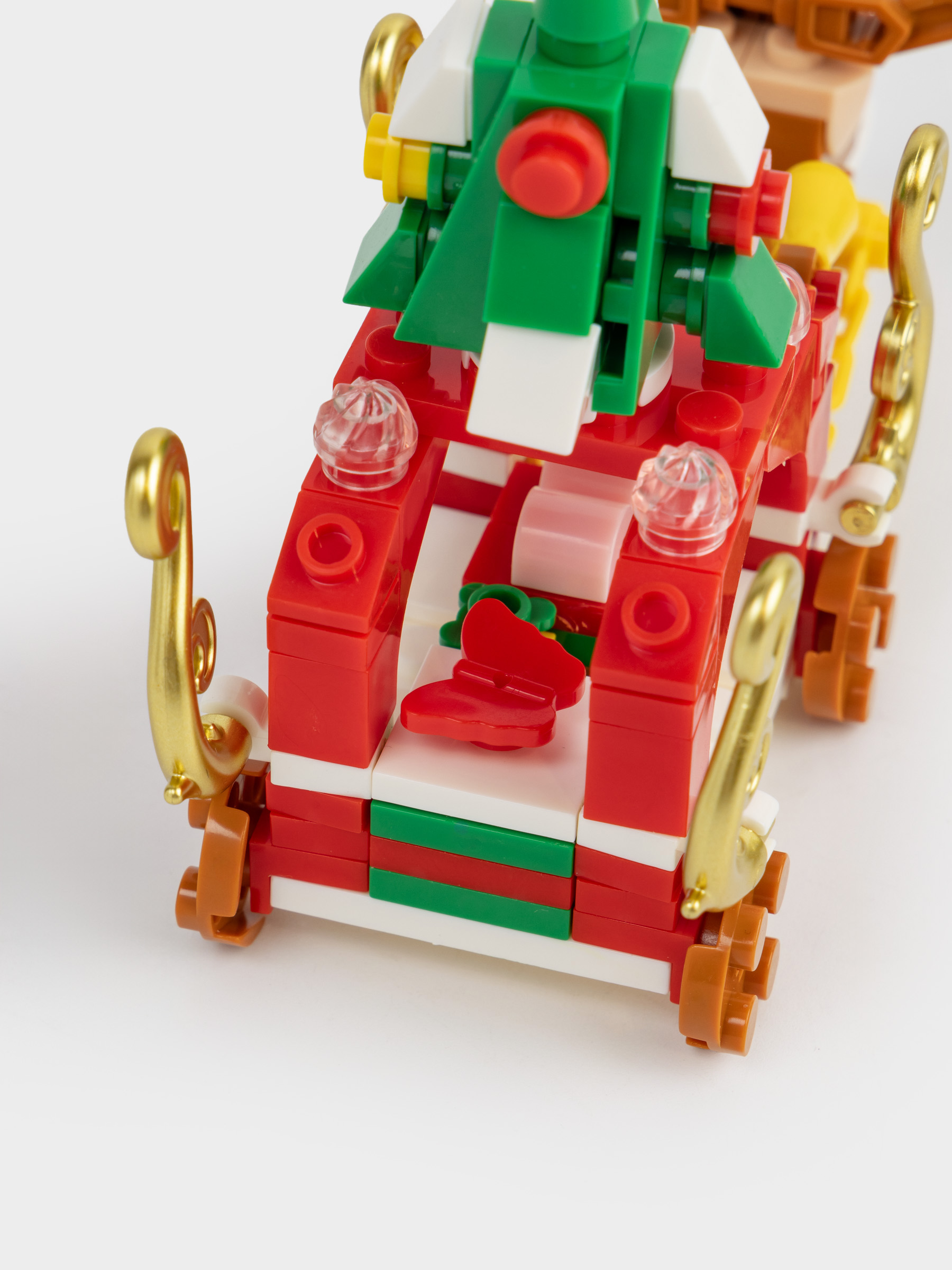 Конструктор, 12х8 см, 134 детали, пластик, цветной, Рождественские сани, Hobby kids, image-3